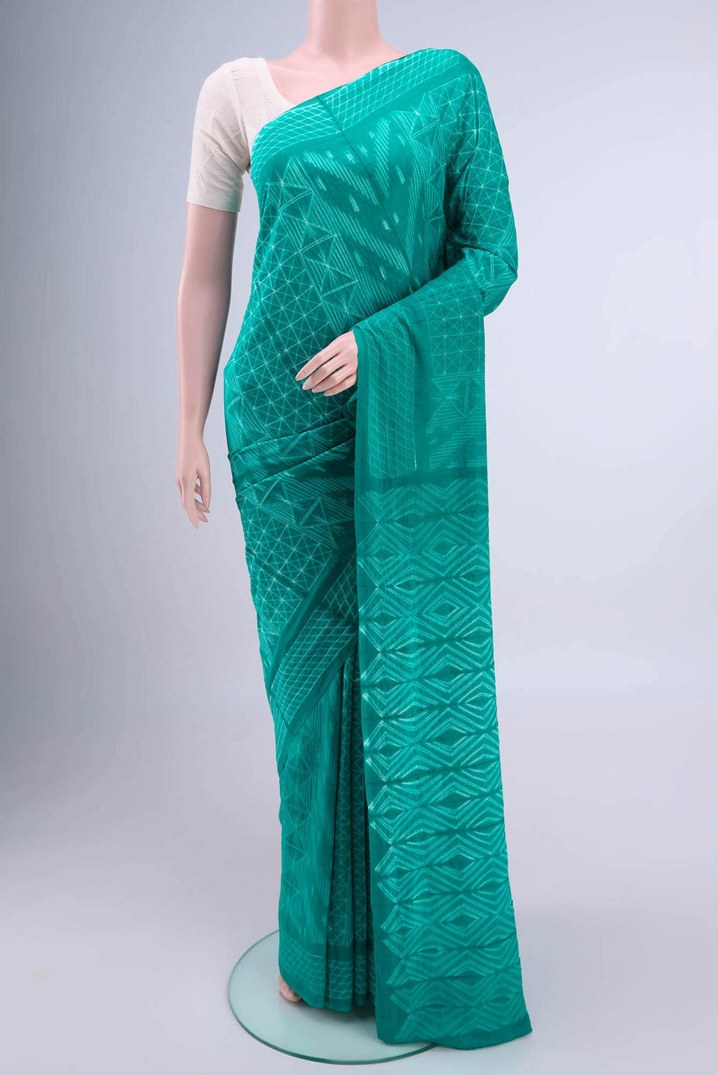 Sage Green Blended Cotton Saree