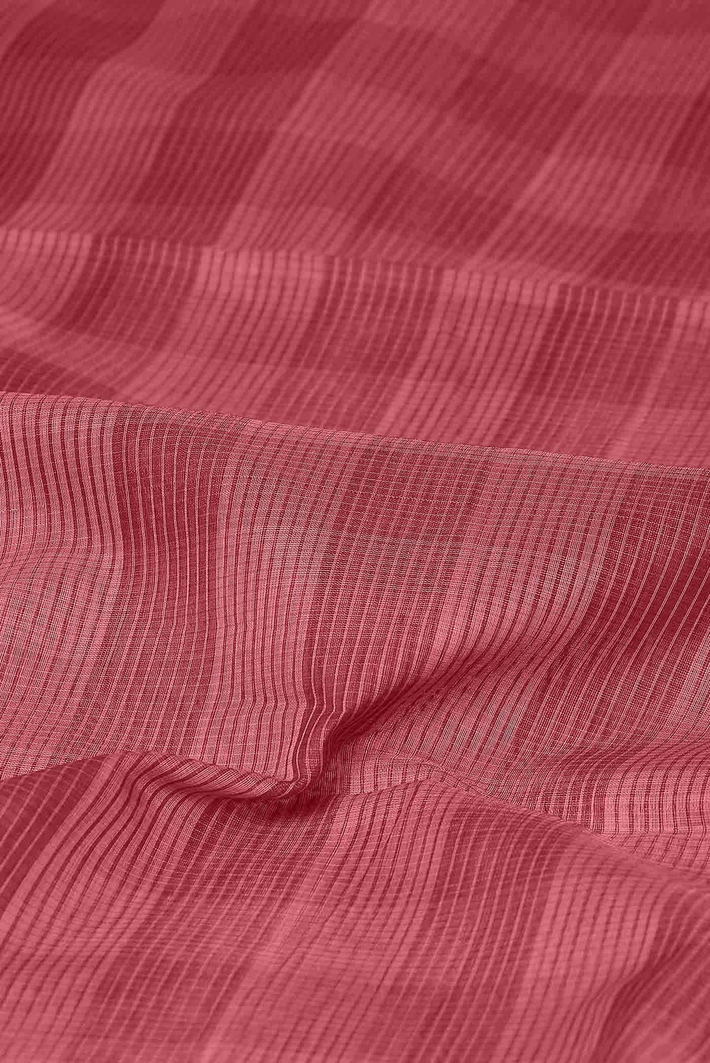 Coral Maheshwari Silk Cotton Saree