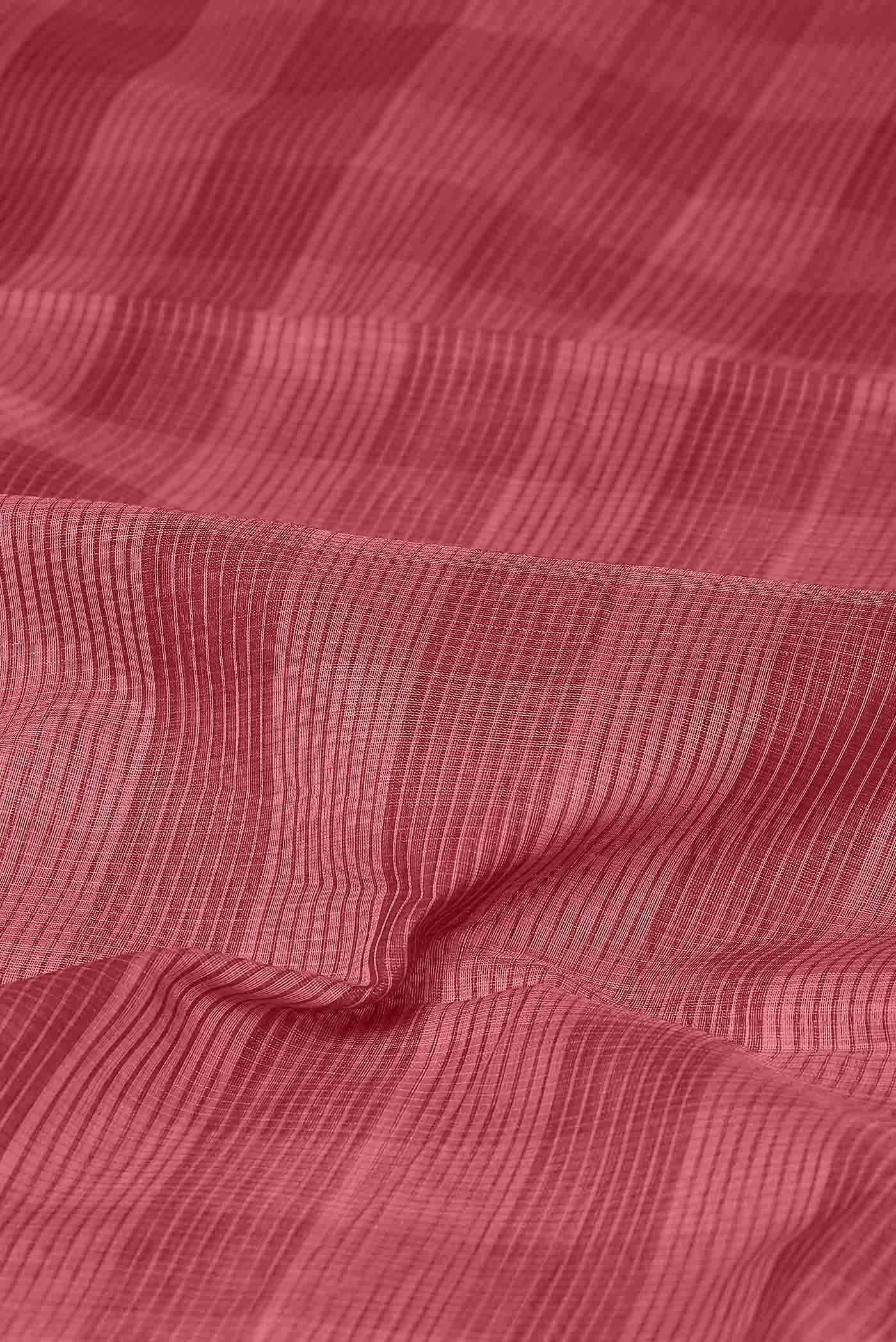 Coral Maheshwari Silk Cotton Saree