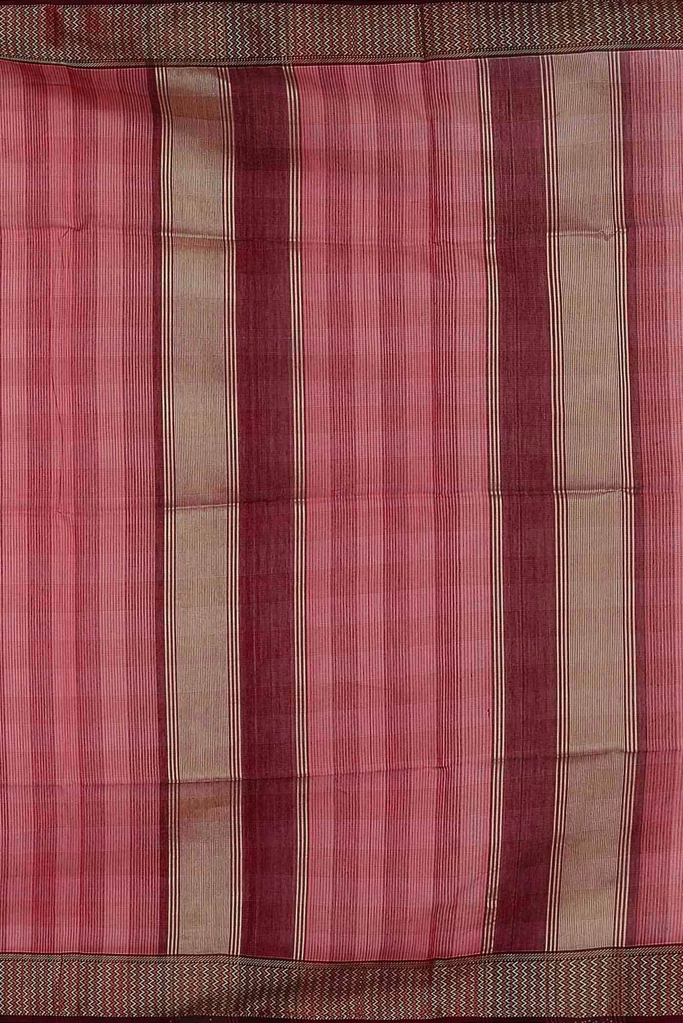 Coral Maheshwari Silk Cotton Saree
