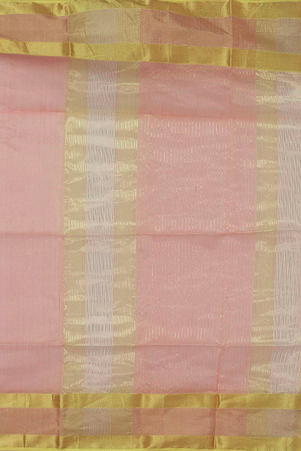 Peach Maheshwari Silk Cotton Saree