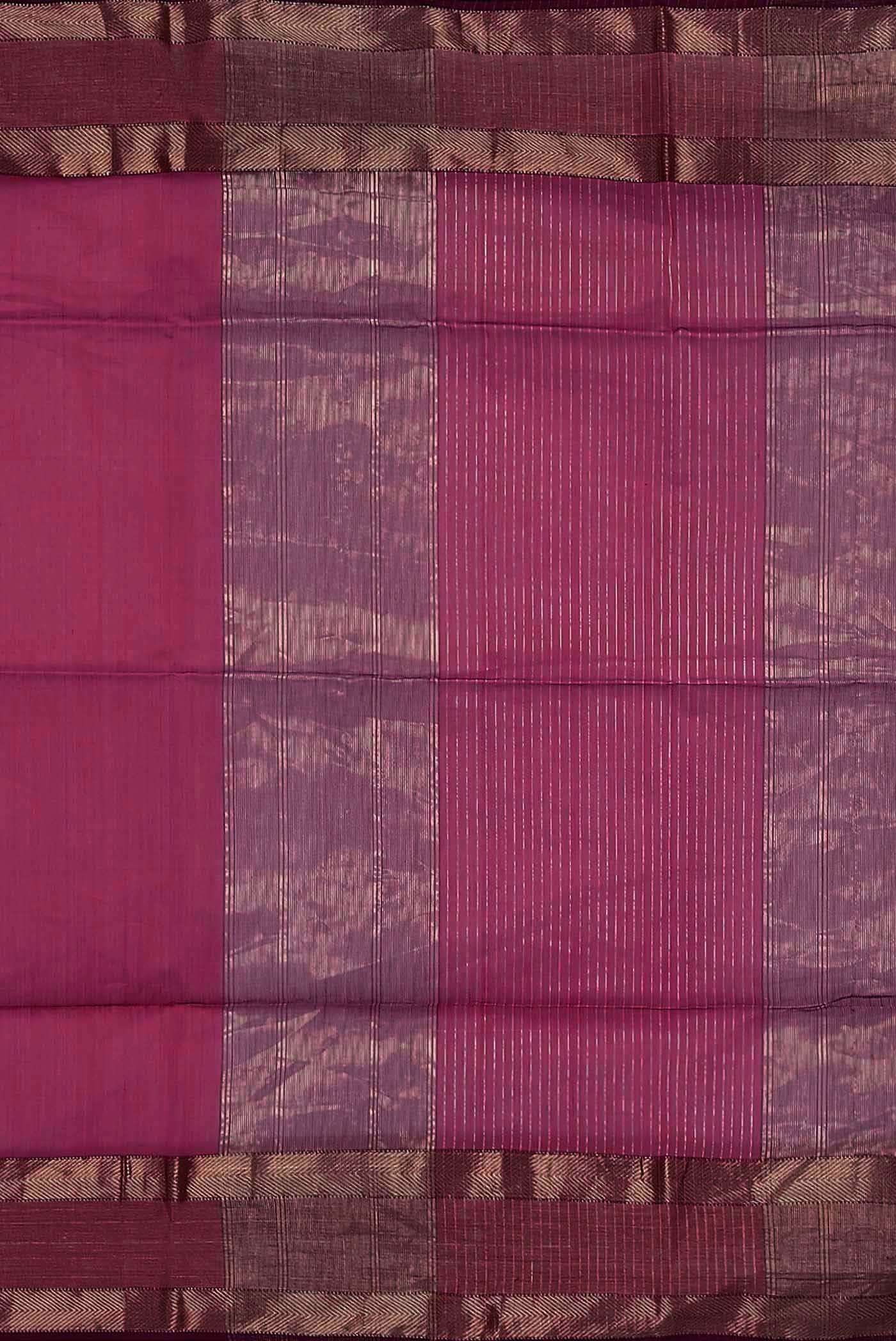 Pink Maheshwari Silk Cotton Saree