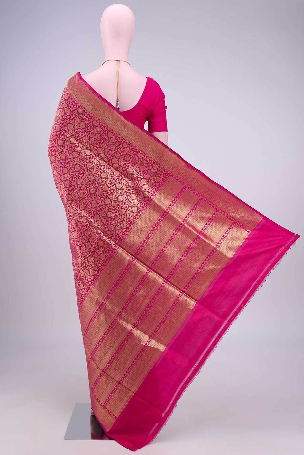 Pink Banarasi Silk Saree