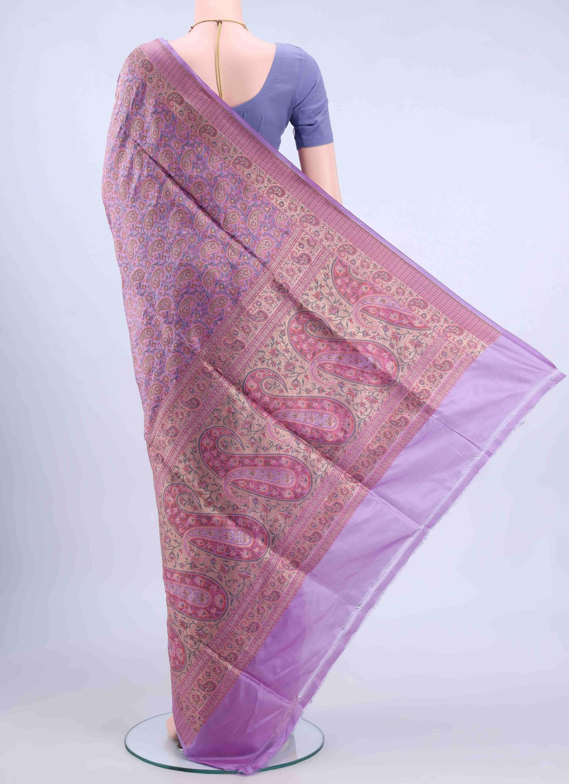 Lavender Banarasi Saree