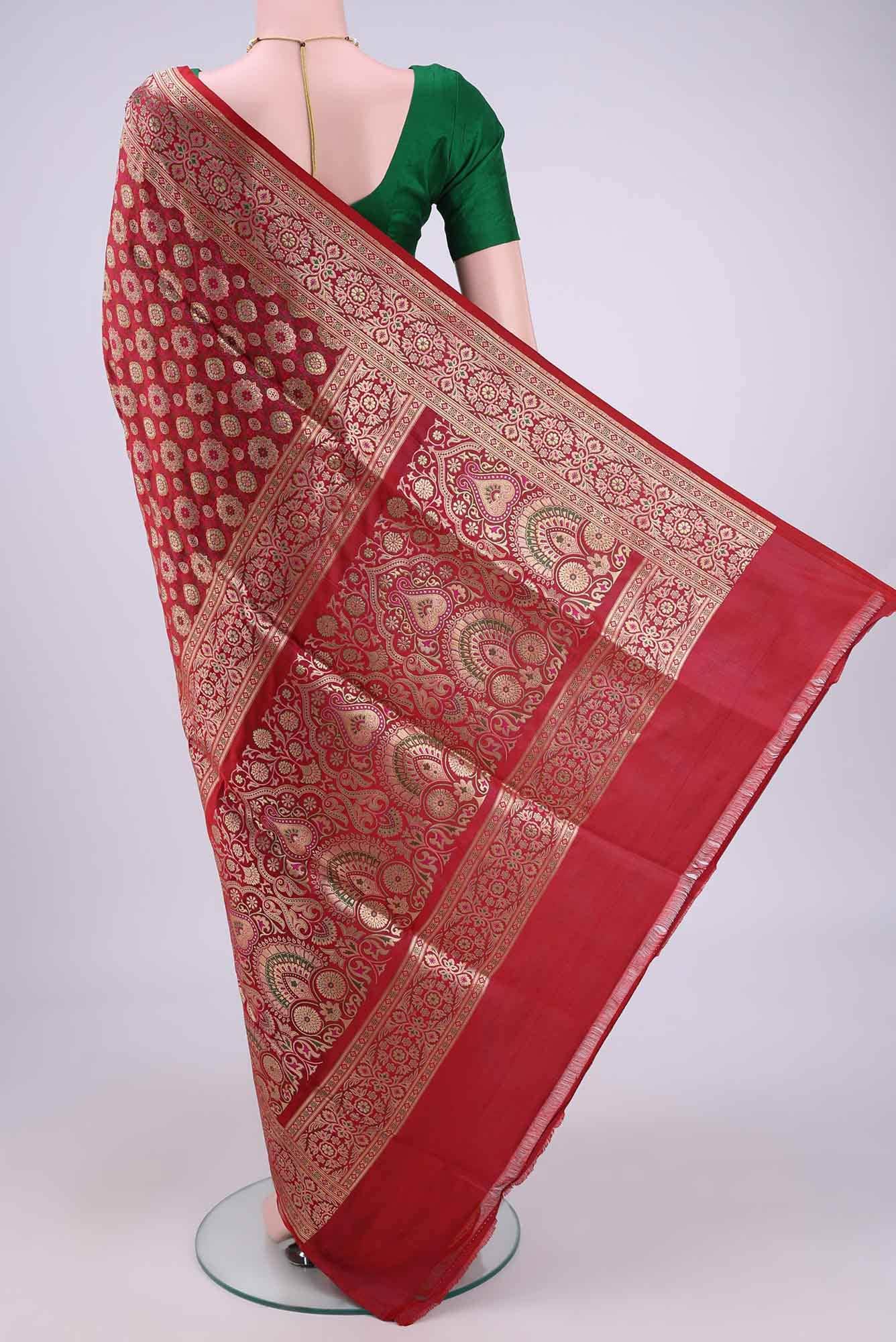 Pink Banarasi Silk Saree