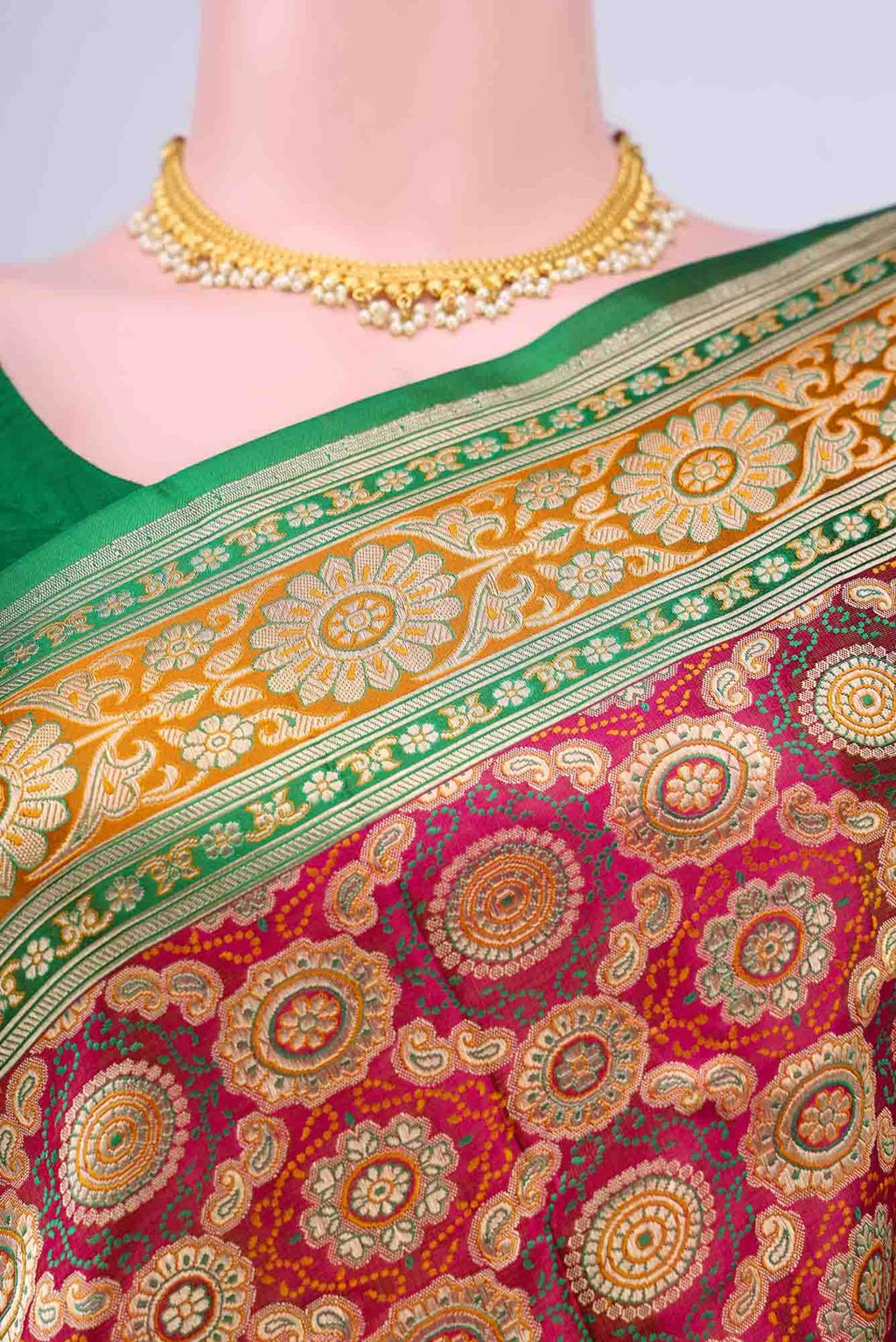 Pink Banarasi Silk Saree