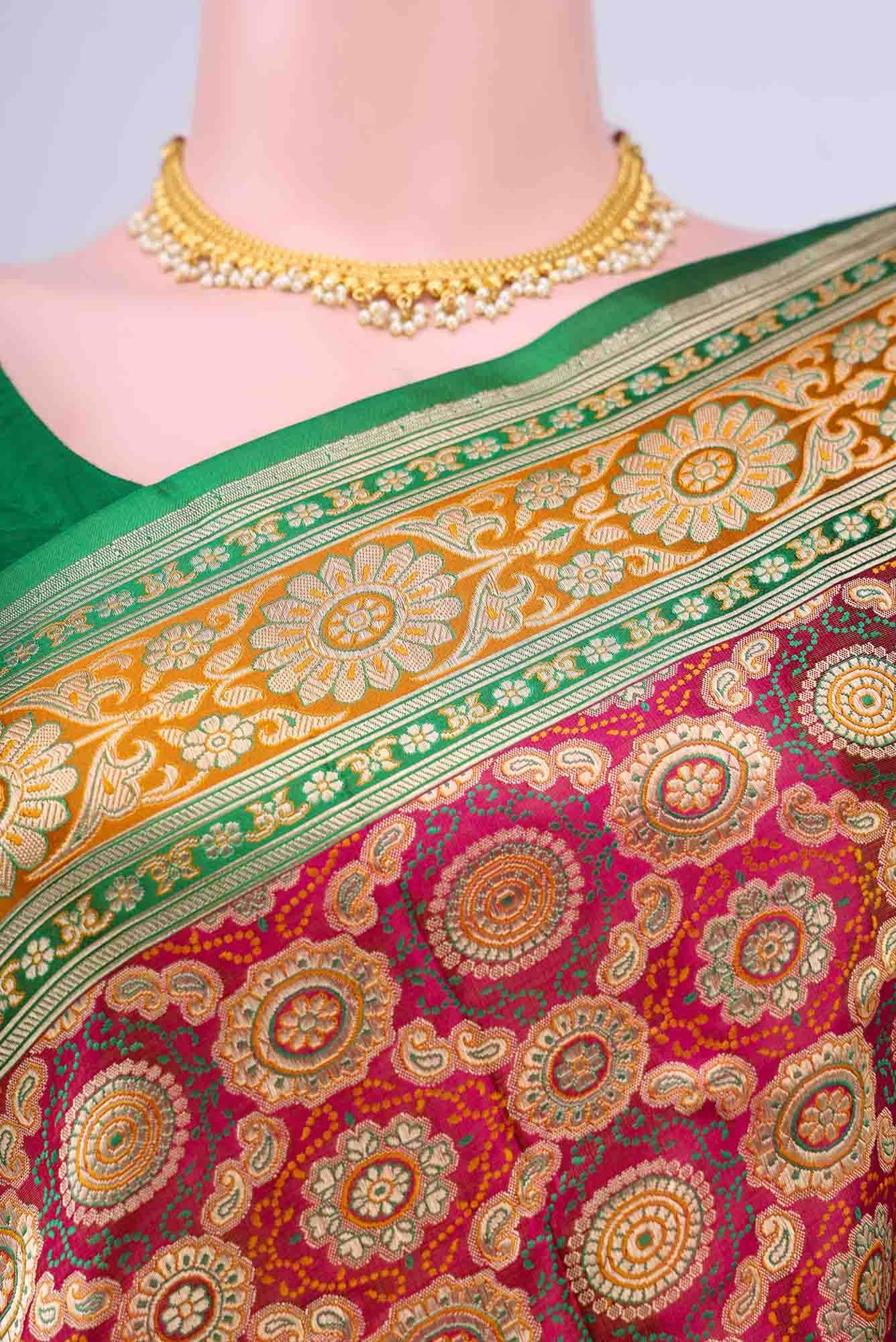 Pink Banarasi Silk Saree