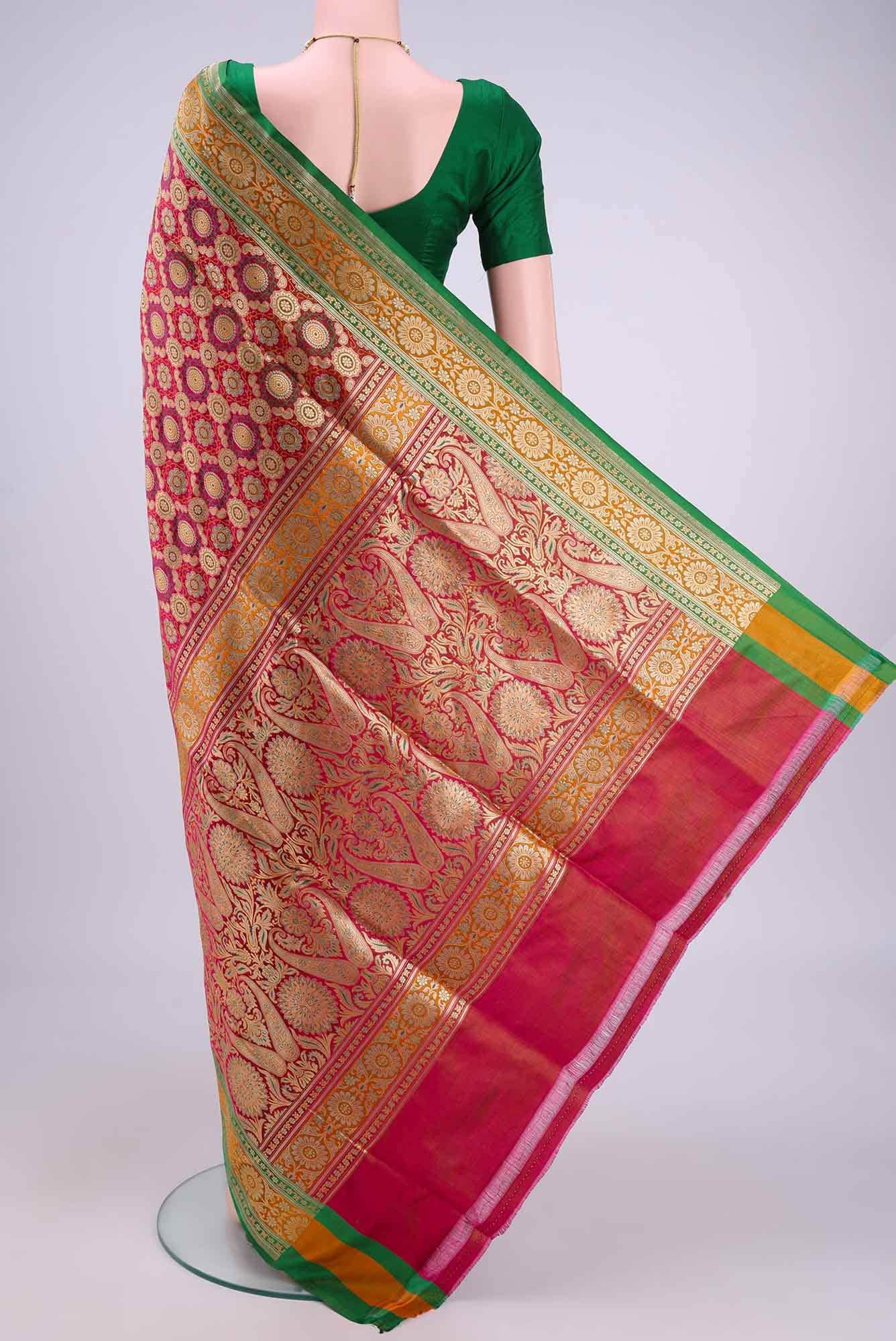Pink Banarasi Silk Saree