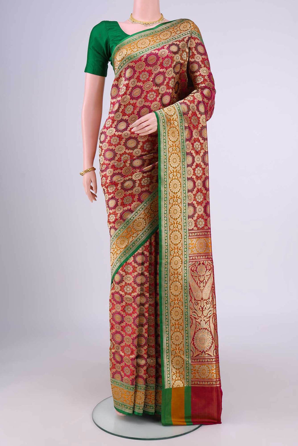 Pink Banarasi Silk Saree