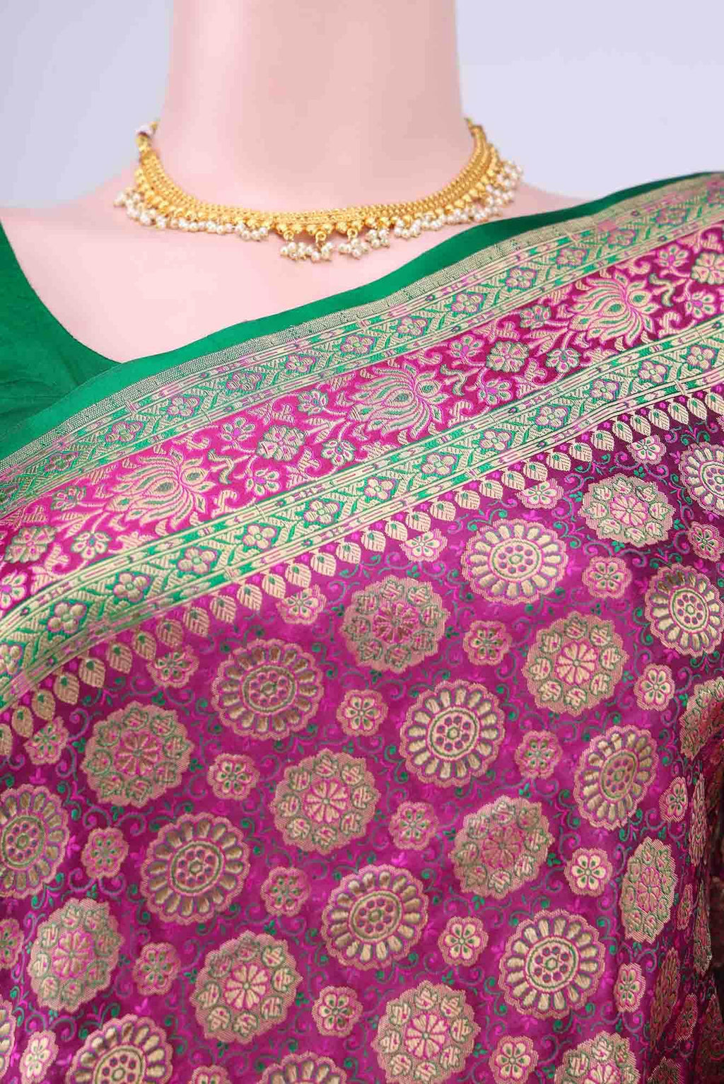 Pink Banarasi Silk Saree