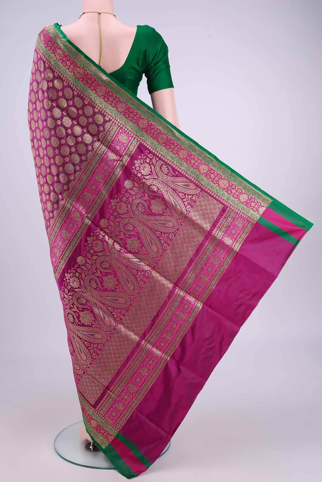 Pink Banarasi Silk Saree