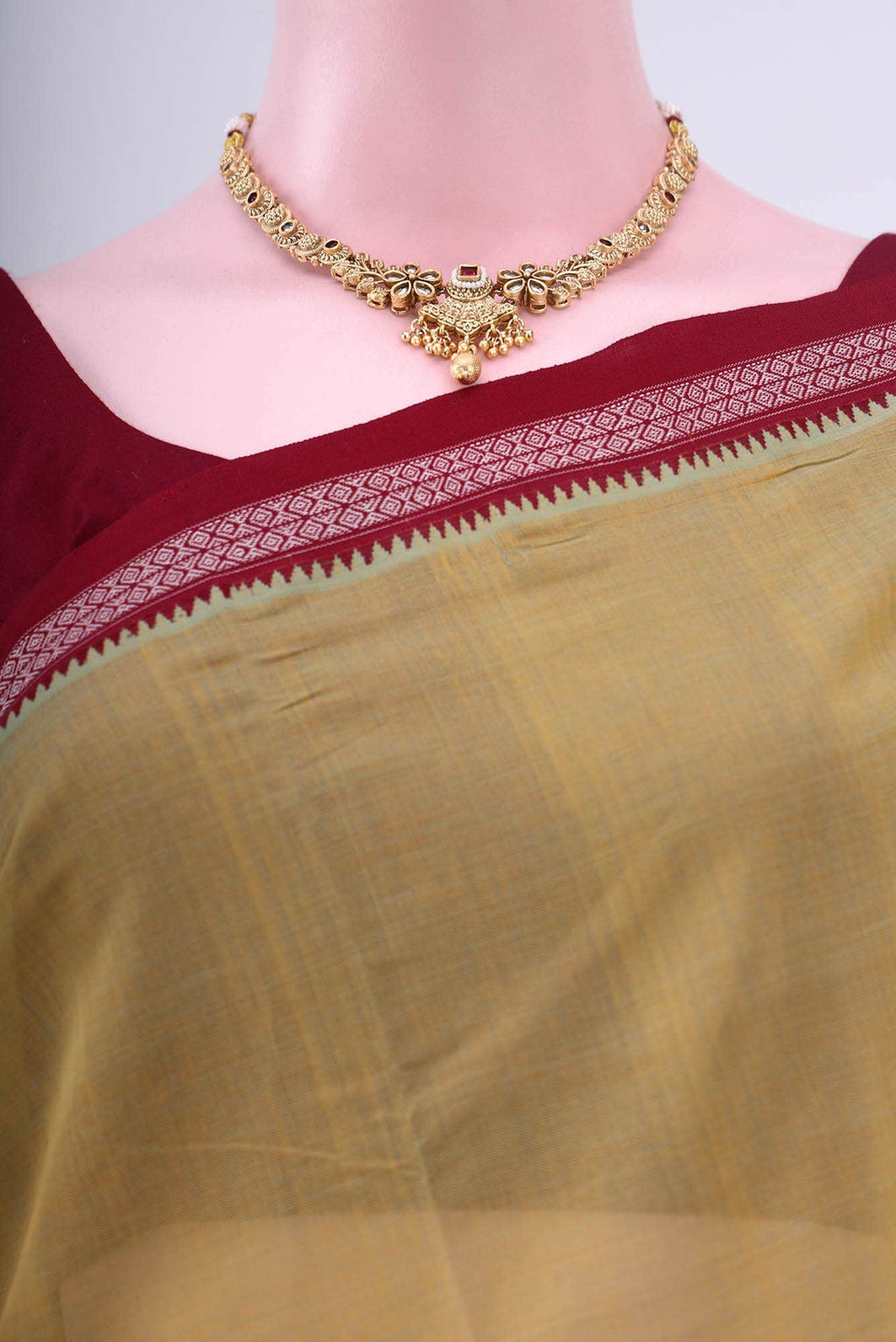 Pista Green Khadi Cotton Saree