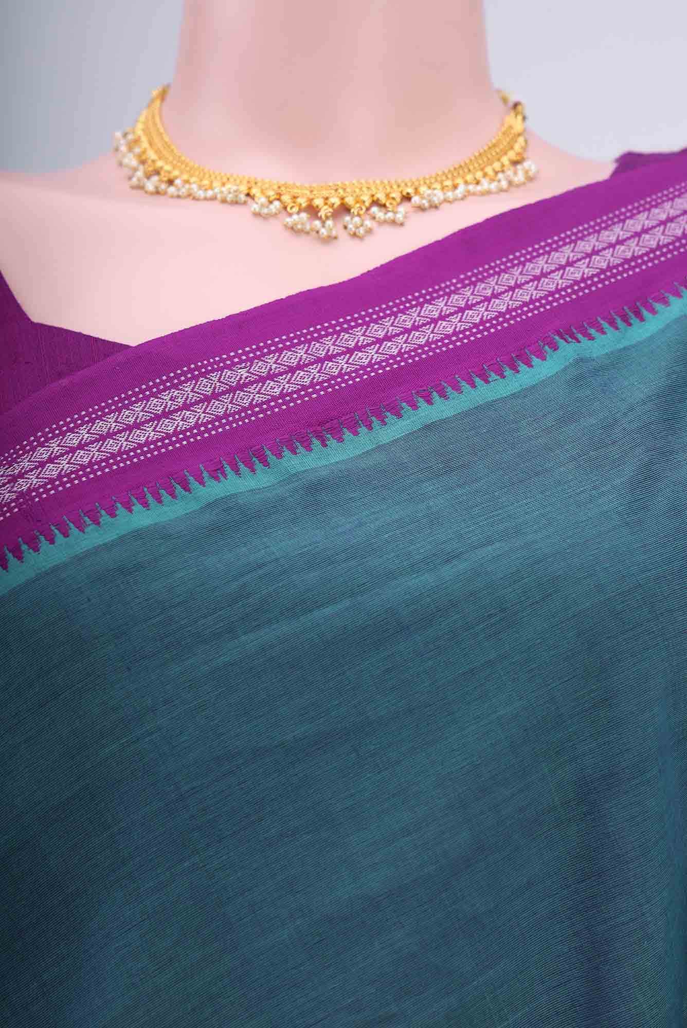 Maya Blue Khadi Cotton Saree