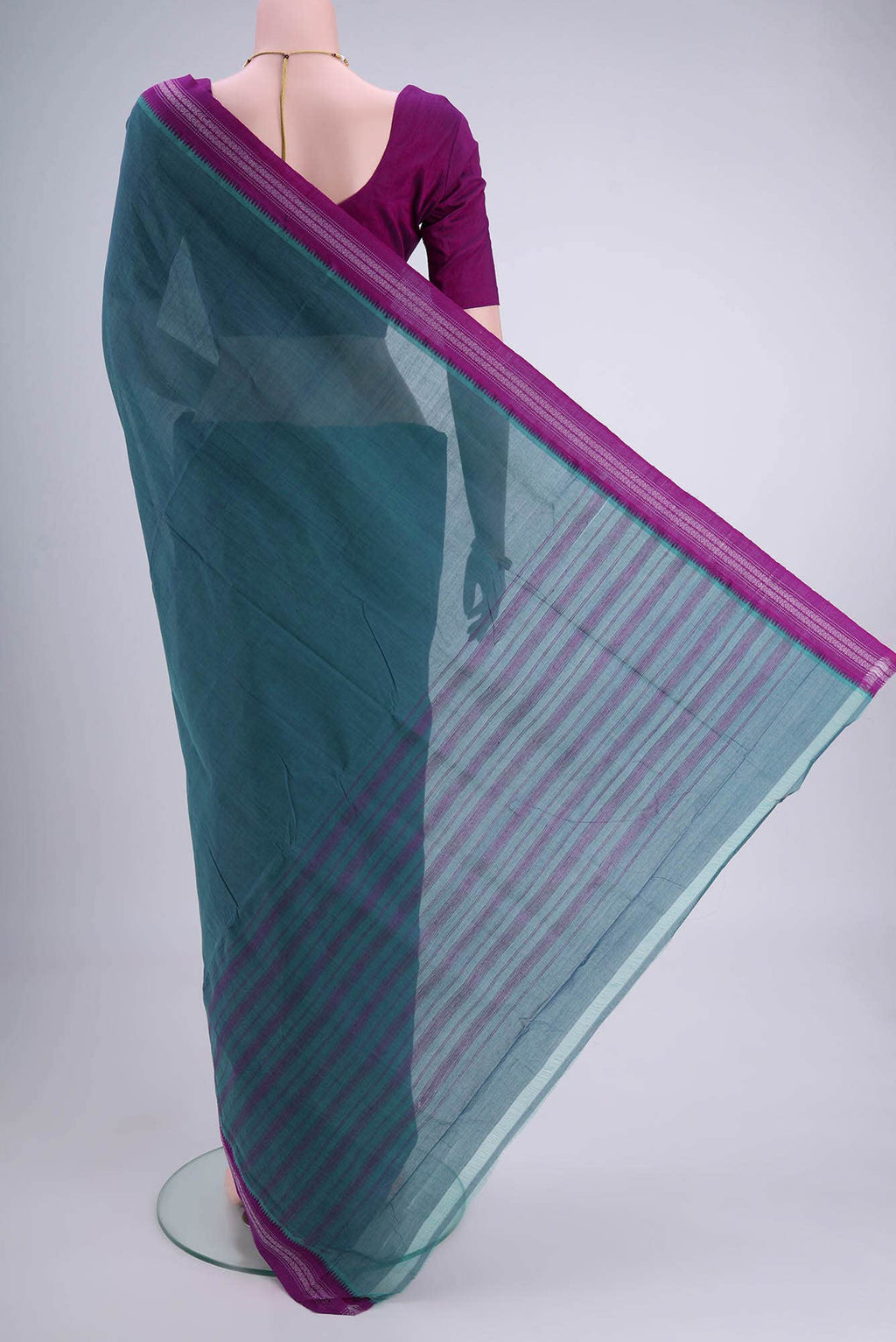 Maya Blue Khadi Cotton Saree