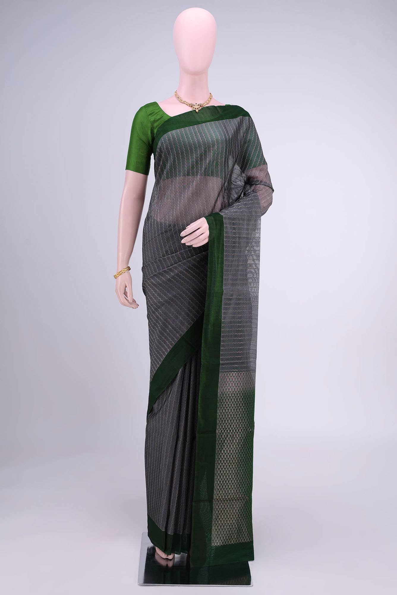 Grey Kota Cotton Saree