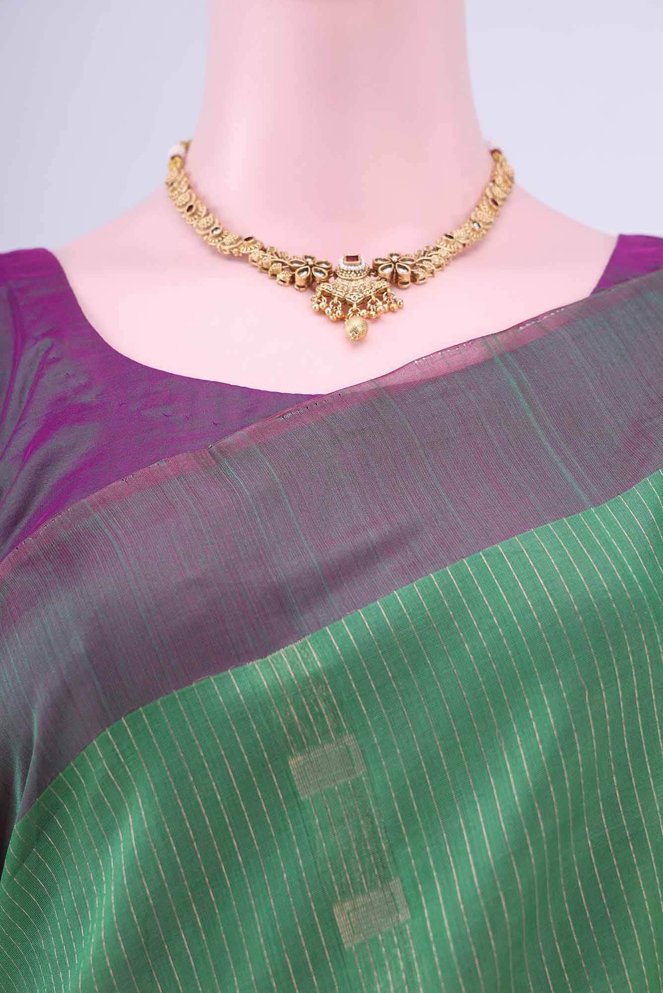 Light Green Kota Cotton Saree