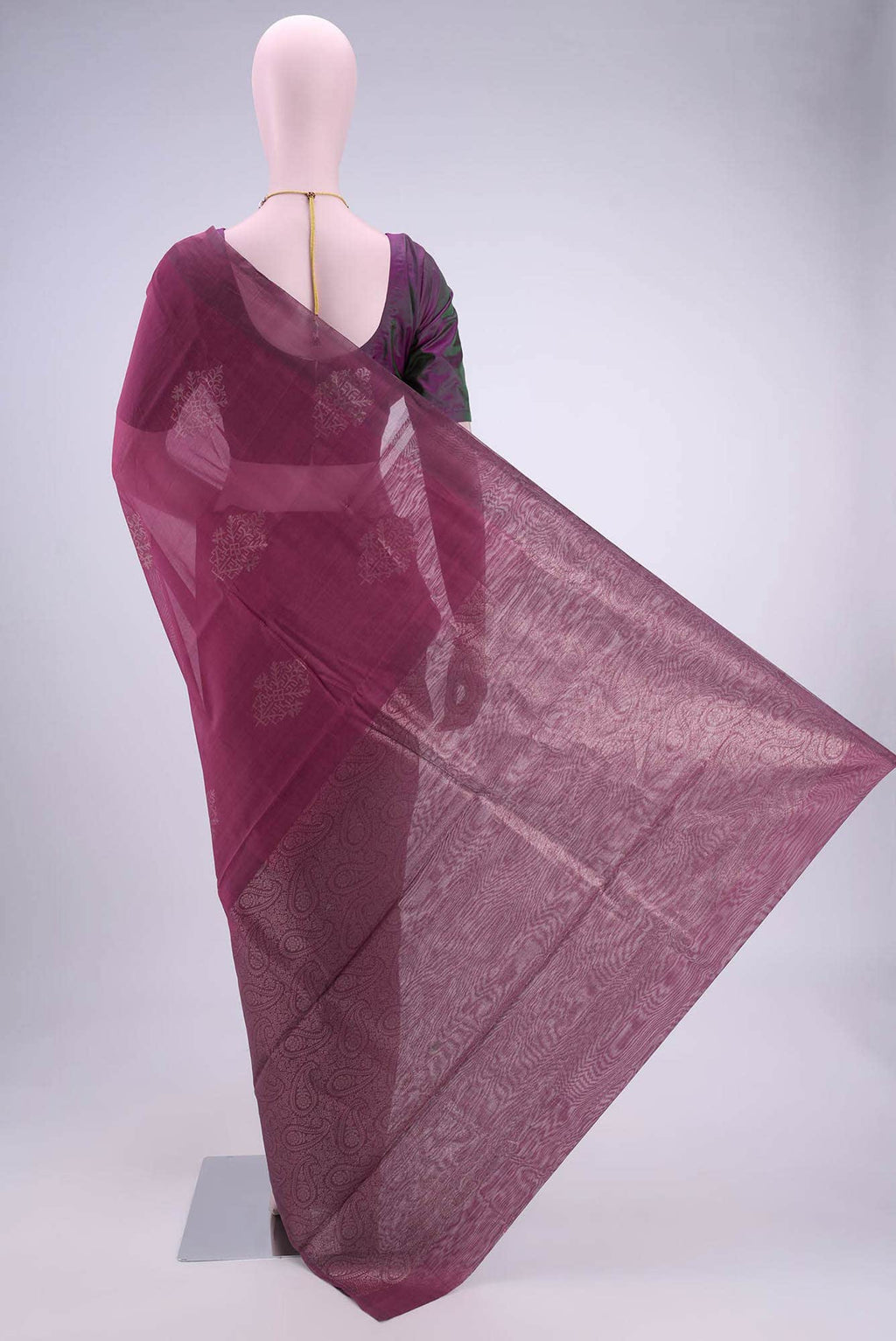 Magenta Kota Cotton Saree
