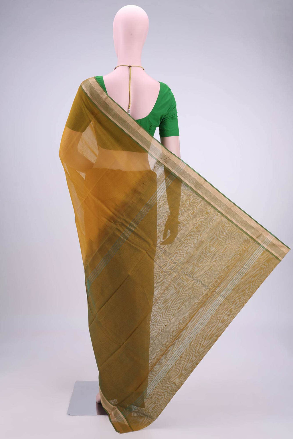 Mustard Kota Cotton Saree