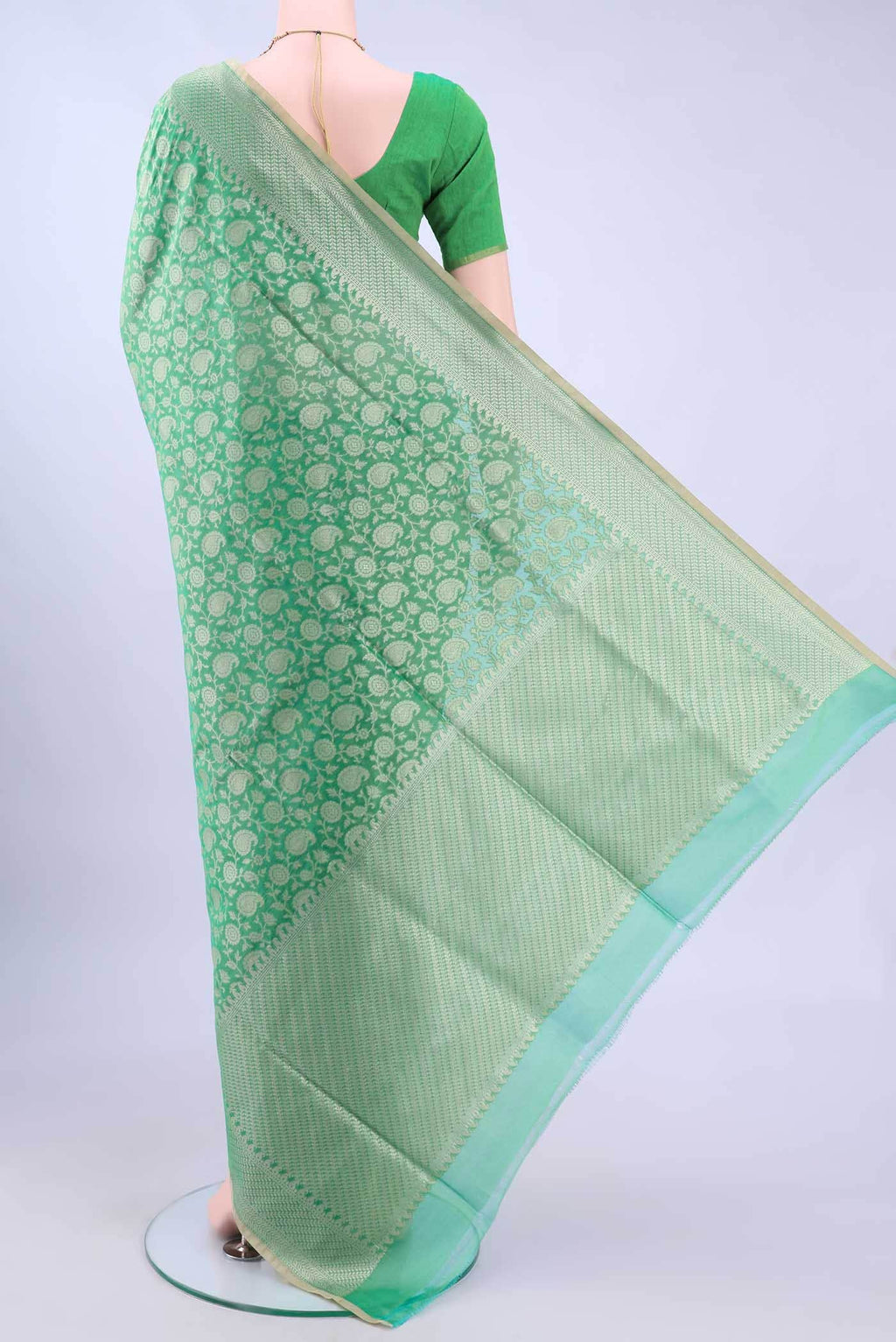 Light Green Banarasi Silk Saree