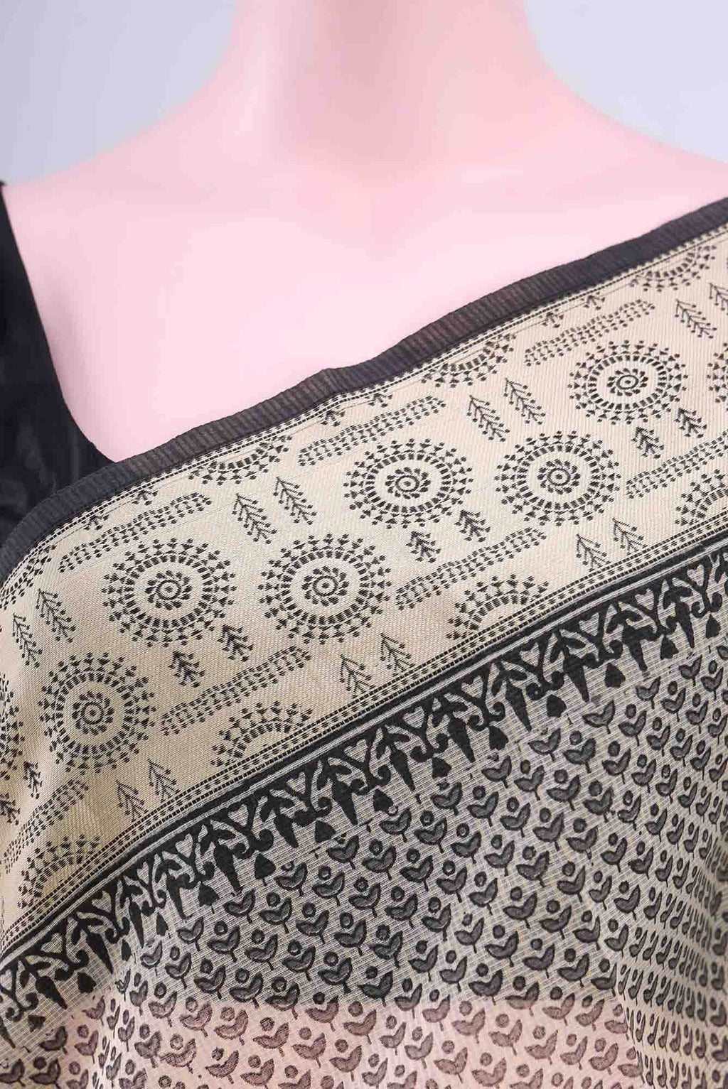 Beige Kota Cotton Saree