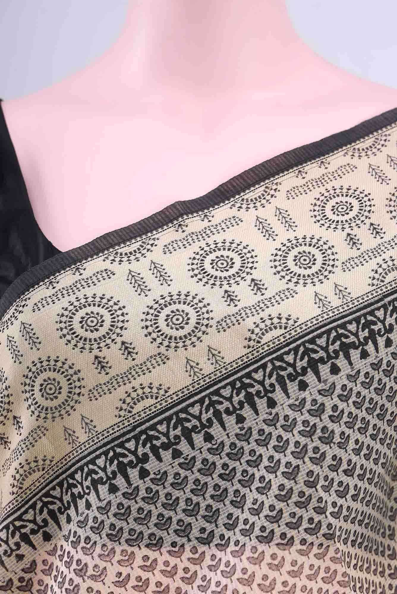 Beige Kota Cotton Saree