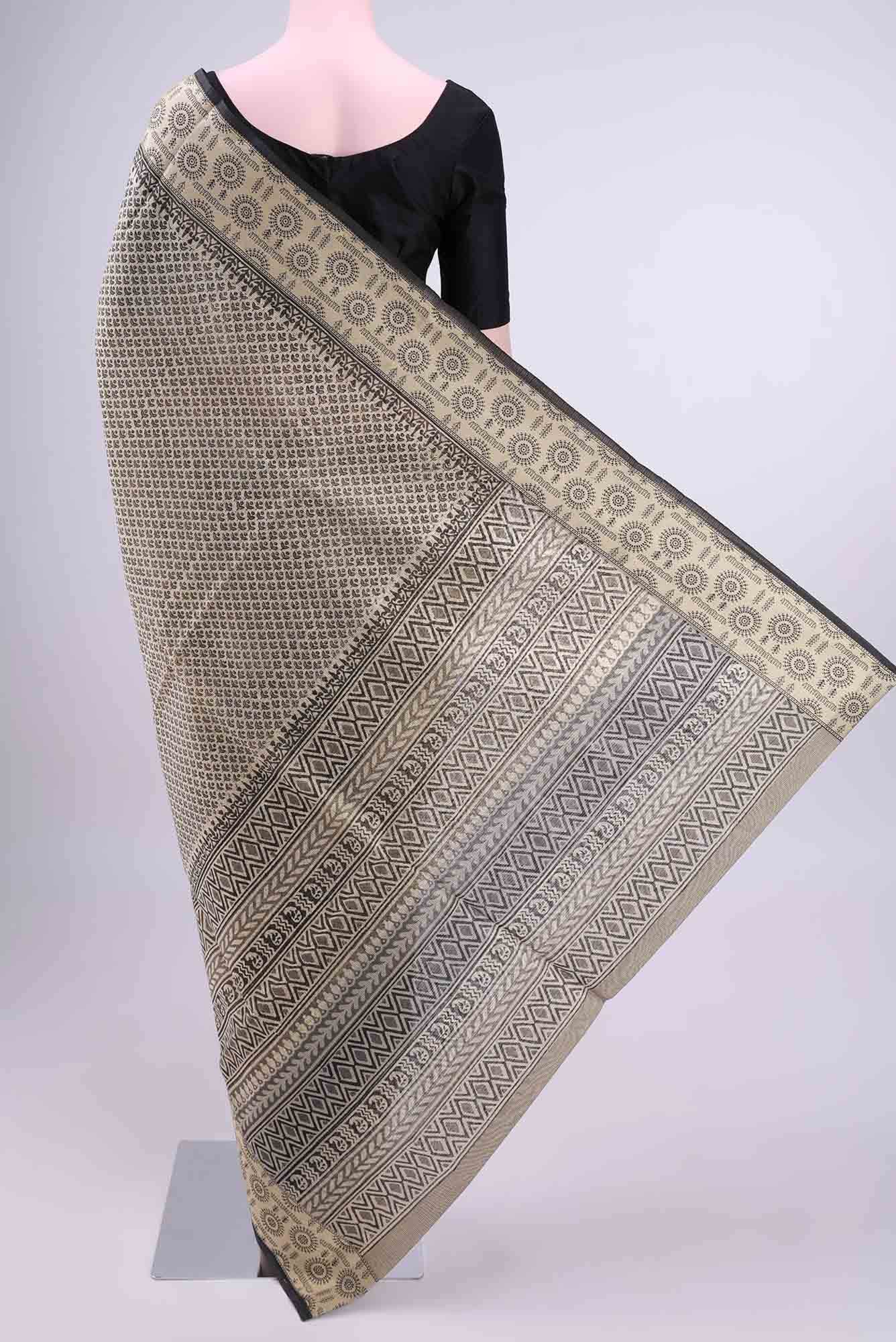 Beige Kota Cotton Saree