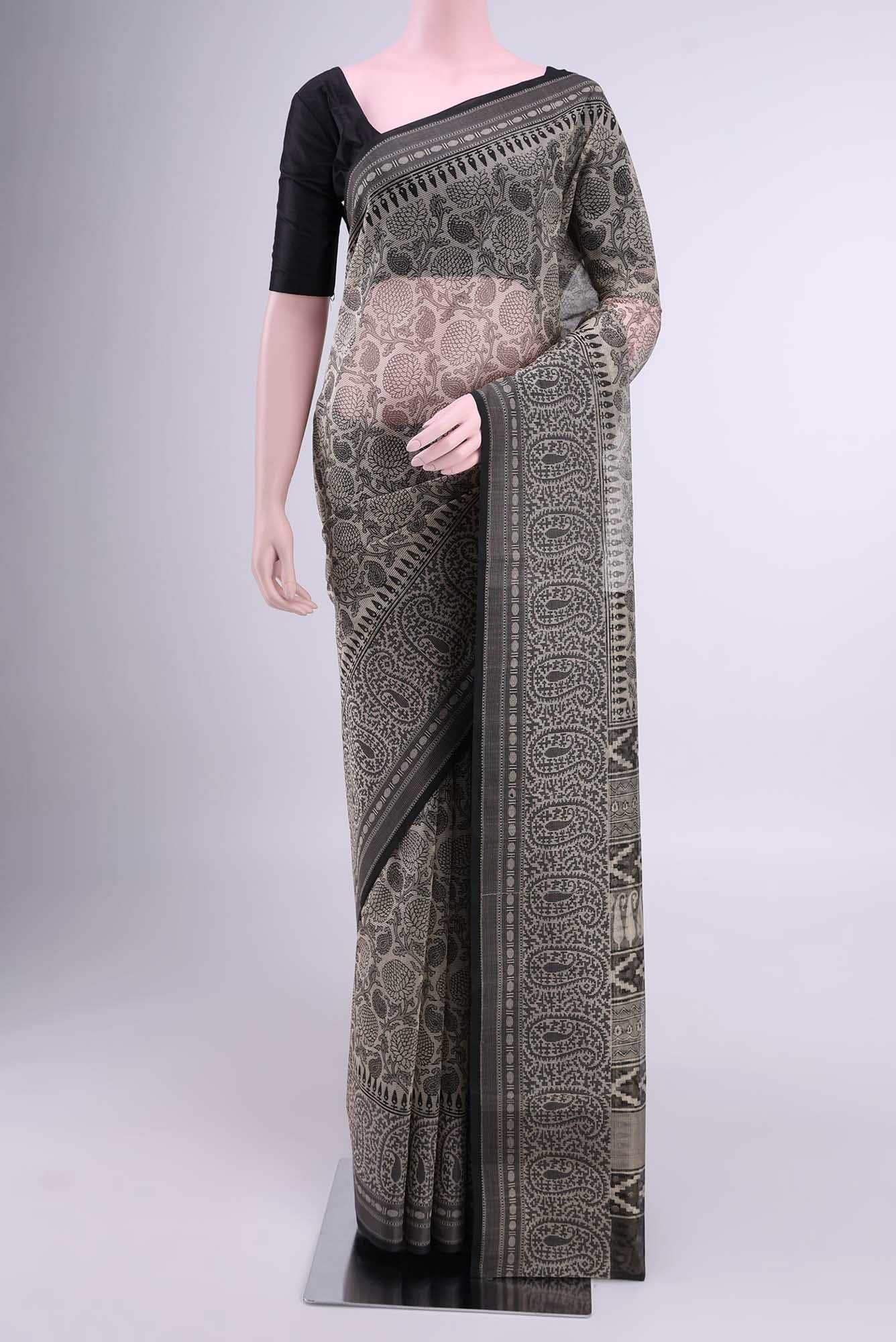 Beige Kota Cotton Saree