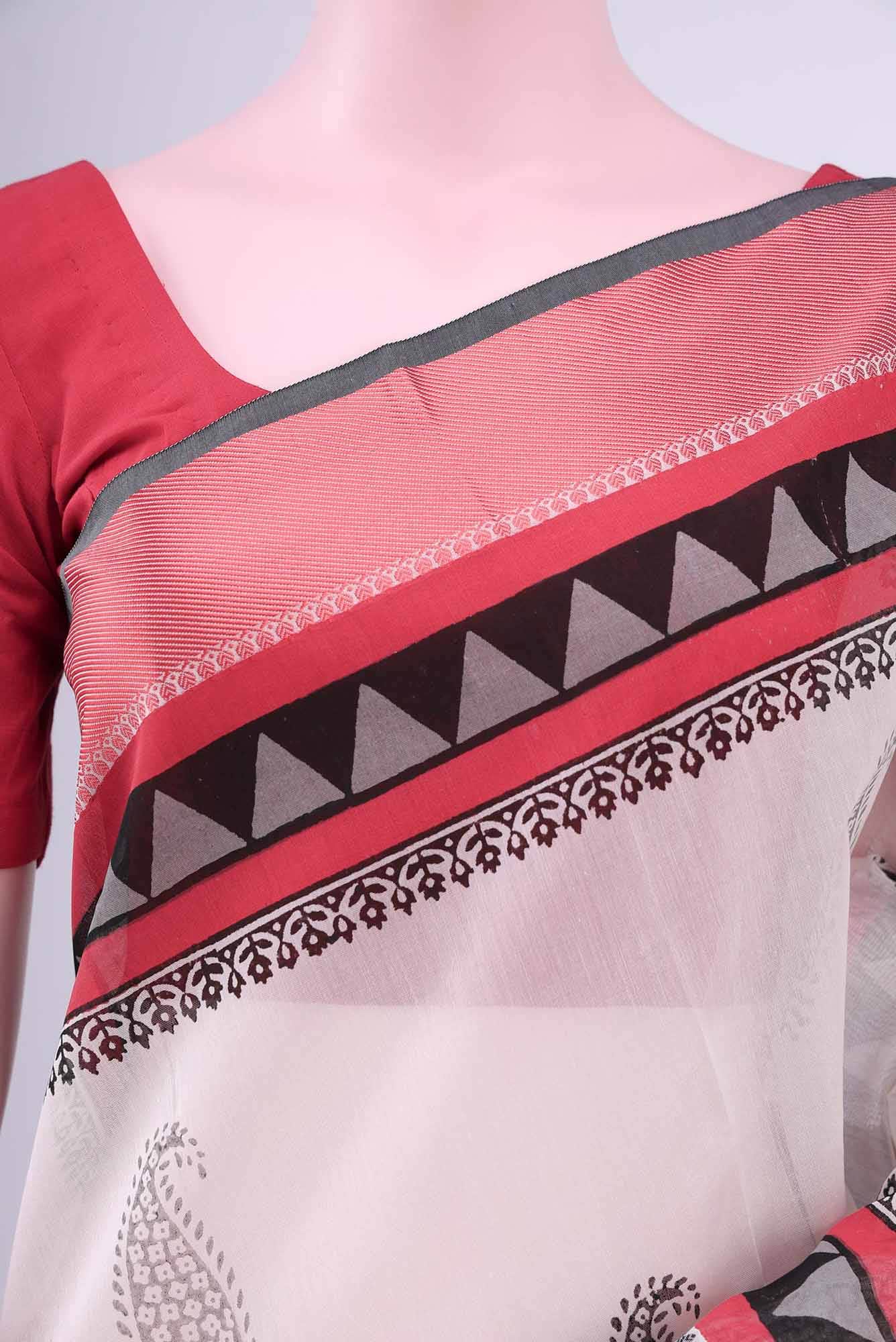 Beige Kota Cotton Saree