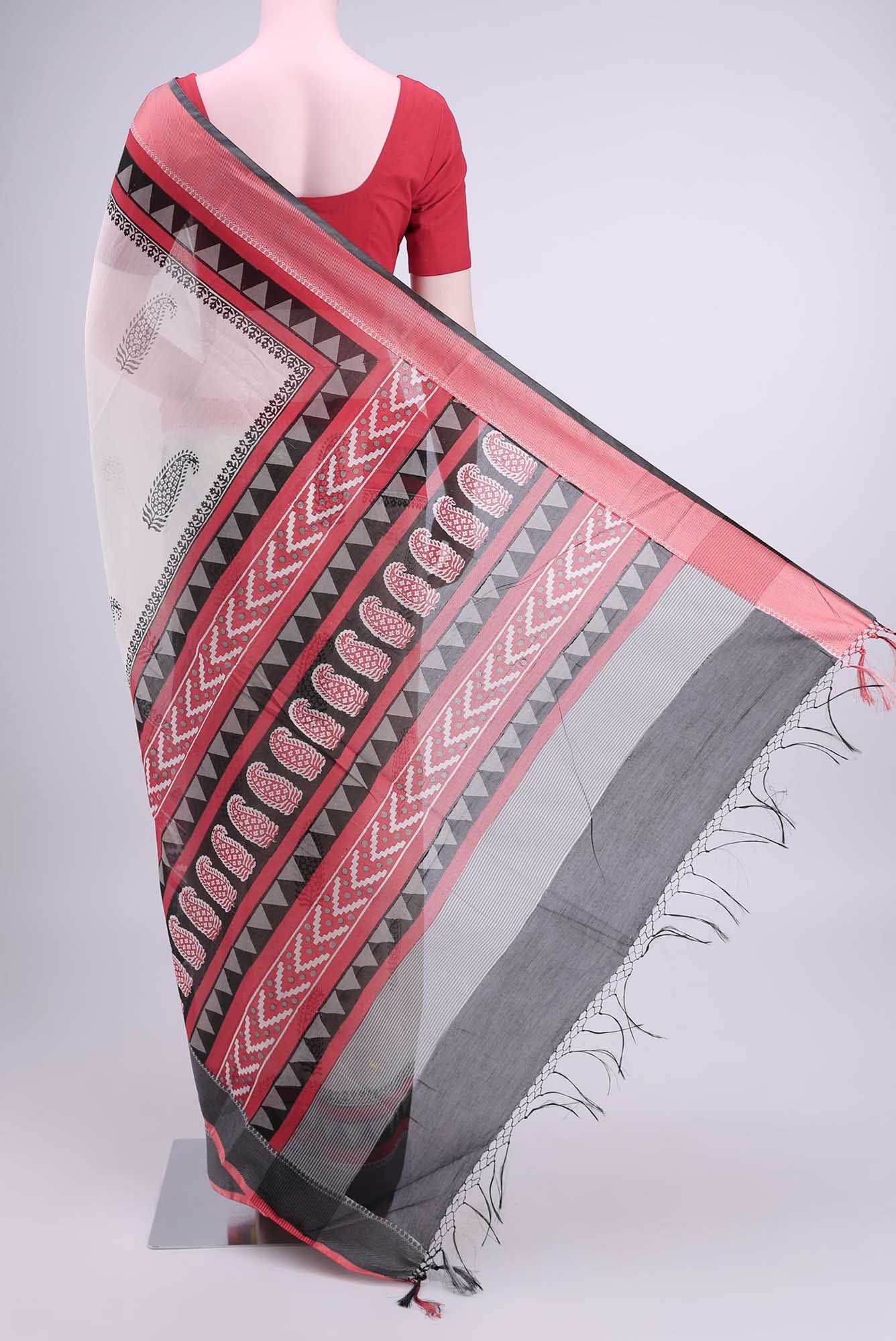 Beige Kota Cotton Saree