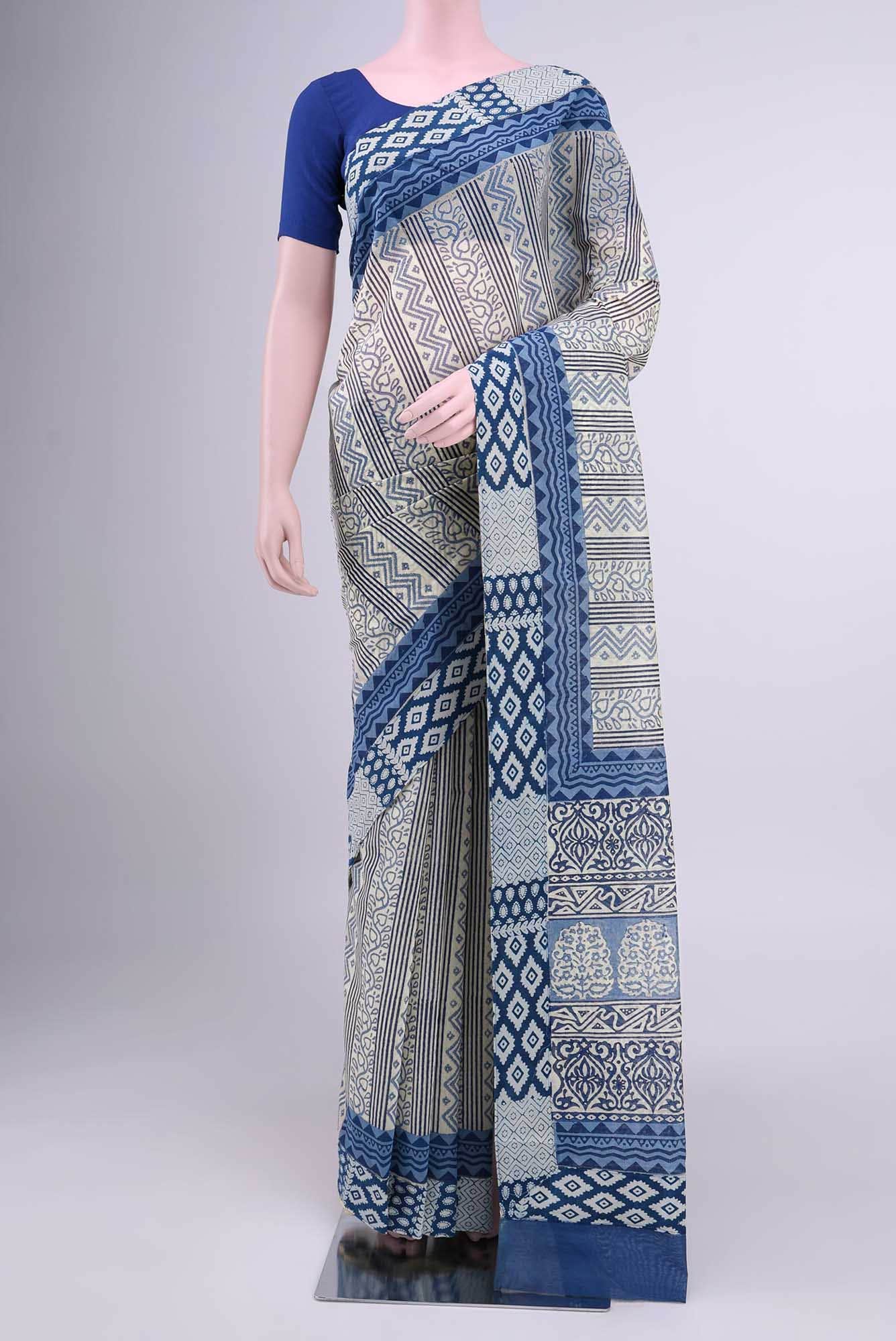 Beige Kota Cotton Saree