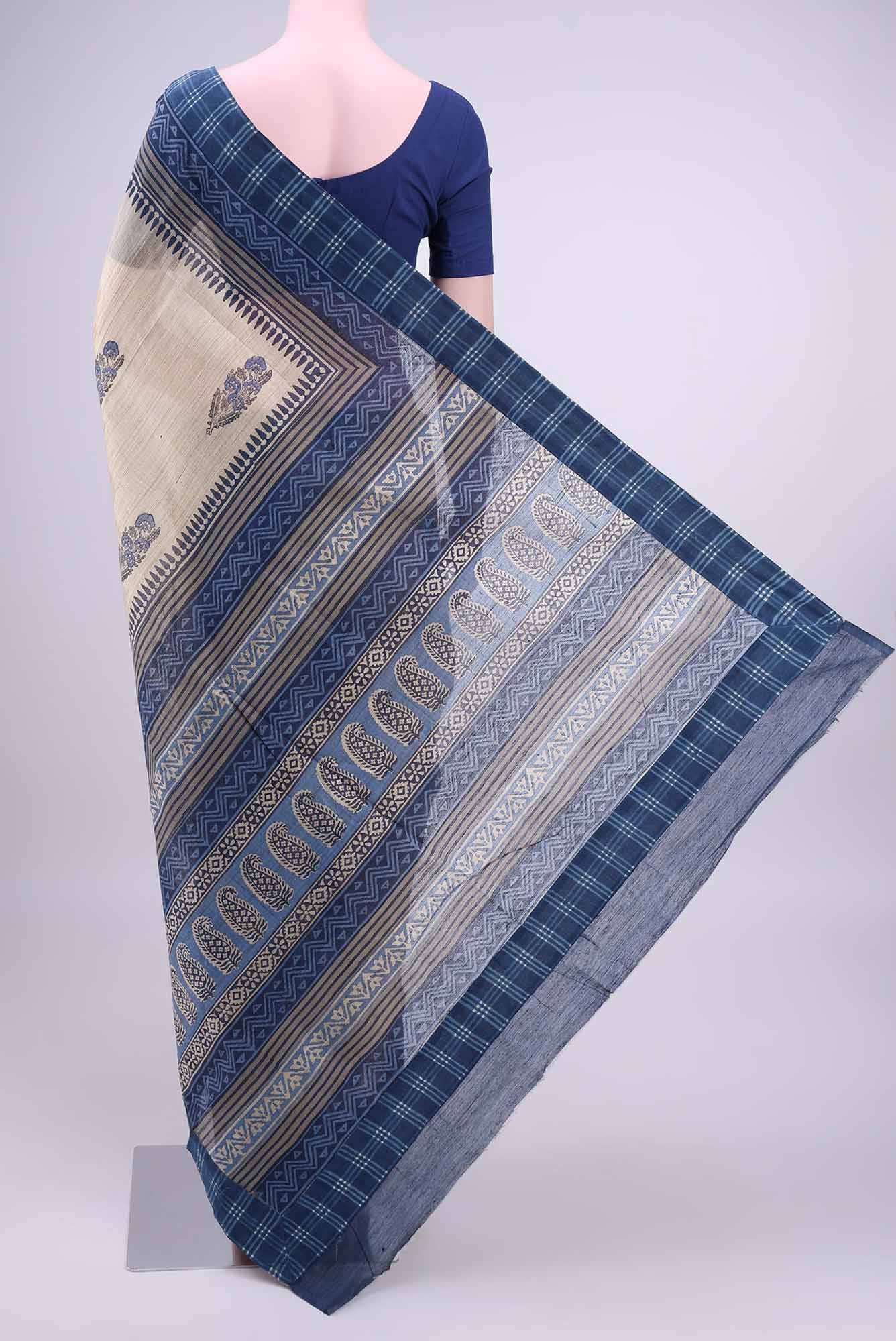 Beige Kota Cotton Saree