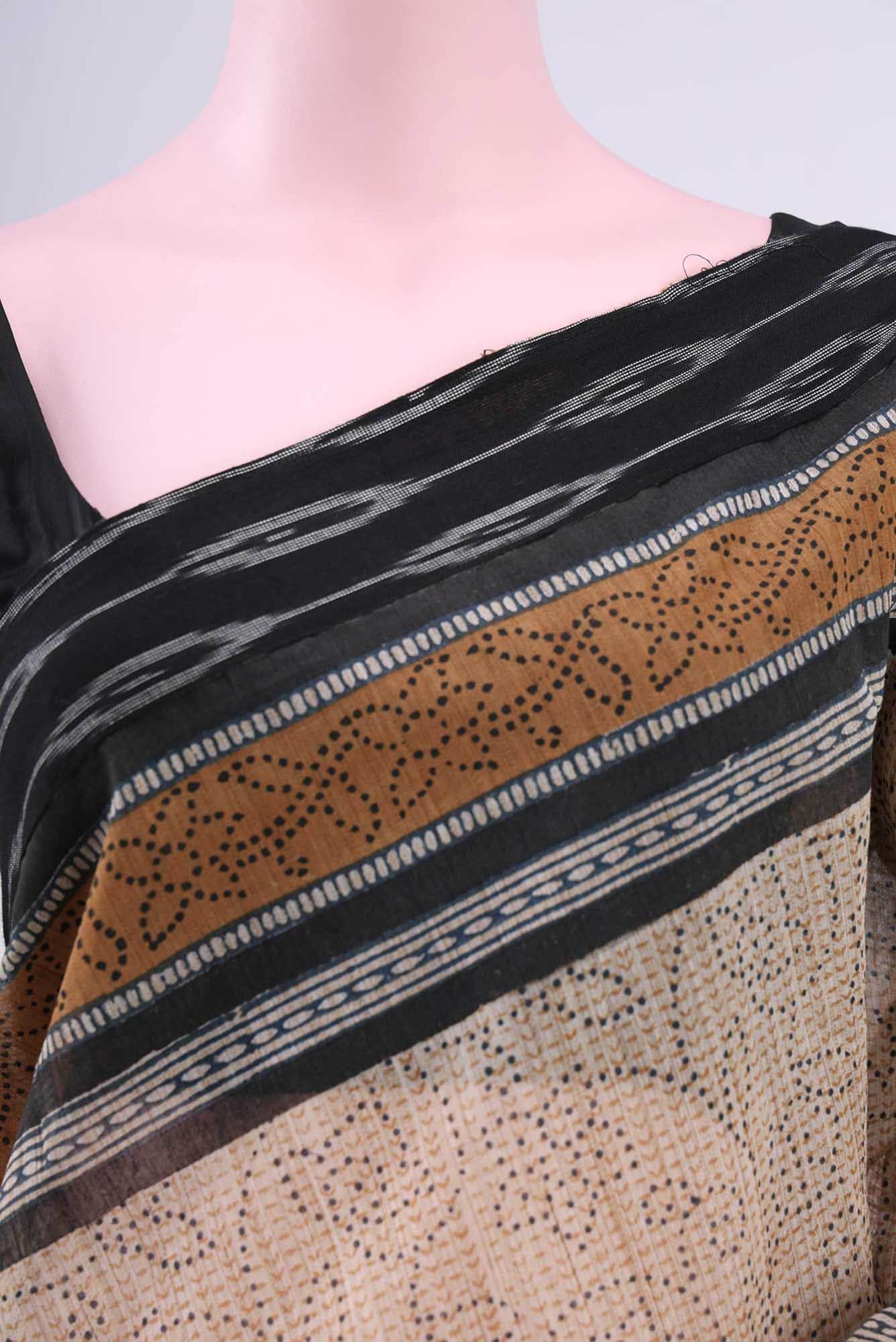 Beige Kota Cotton Saree