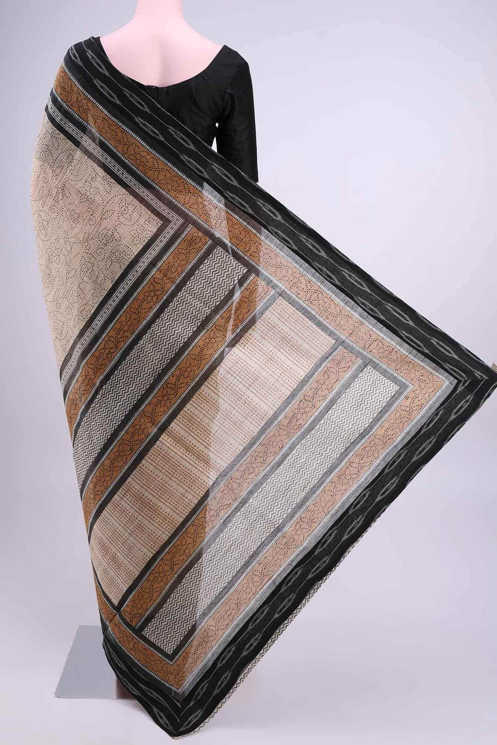 Beige Kota Cotton Saree