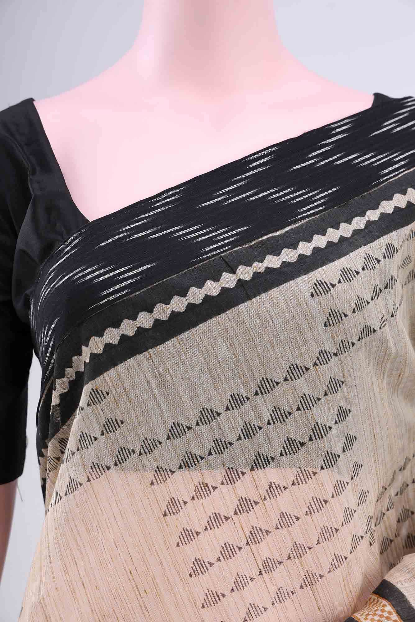 Beige Kota Cotton Saree