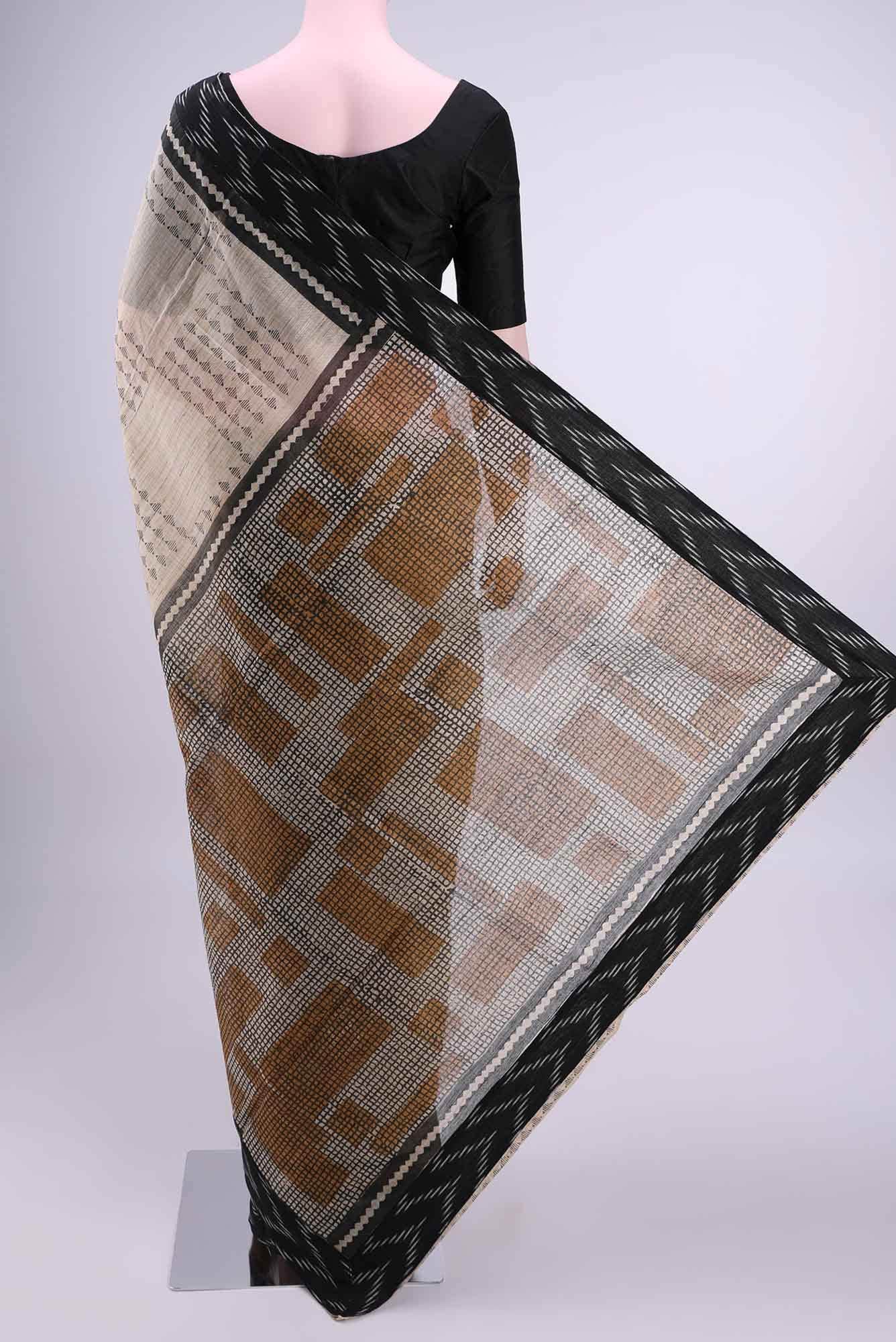 Beige Kota Cotton Saree