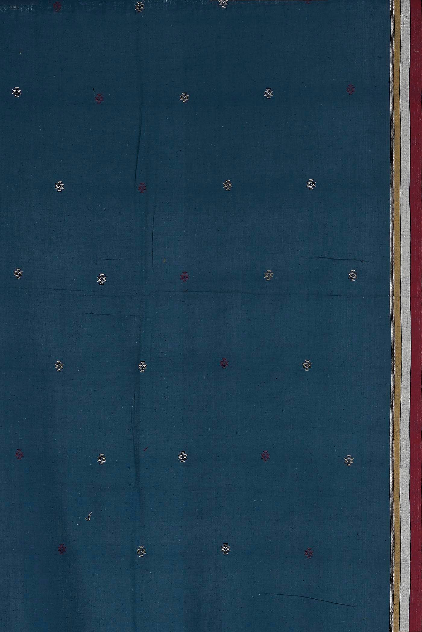 Blue Handloom Cotton Saree