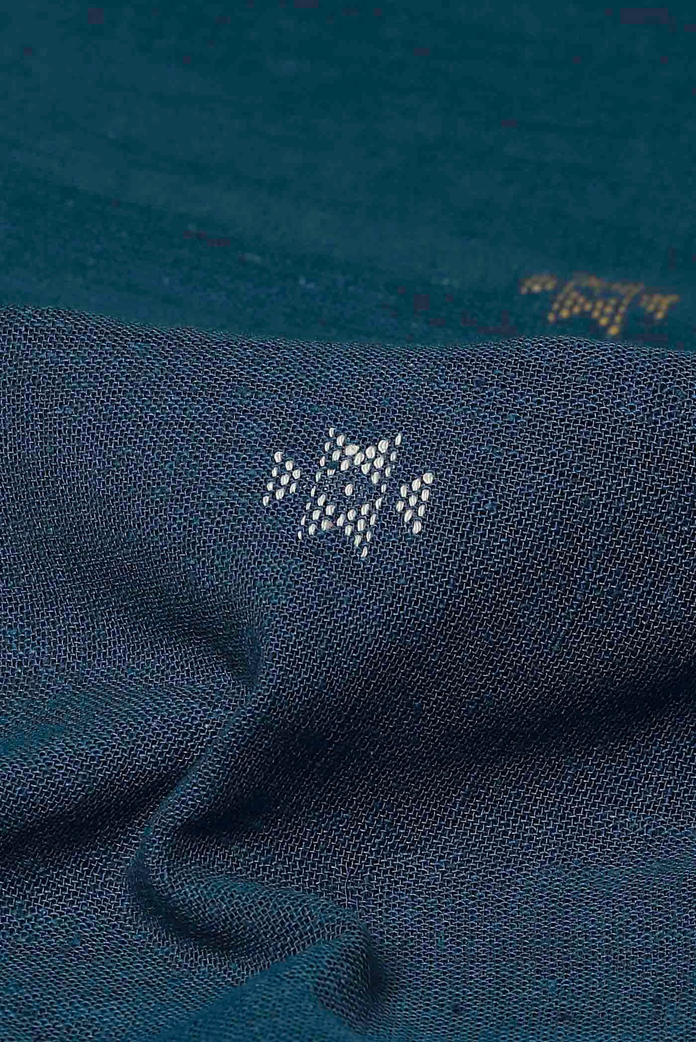 Blue Handloom Cotton Saree