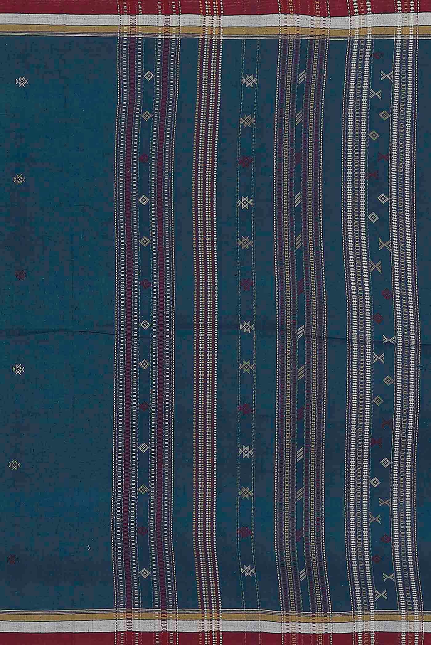 Blue Handloom Cotton Saree