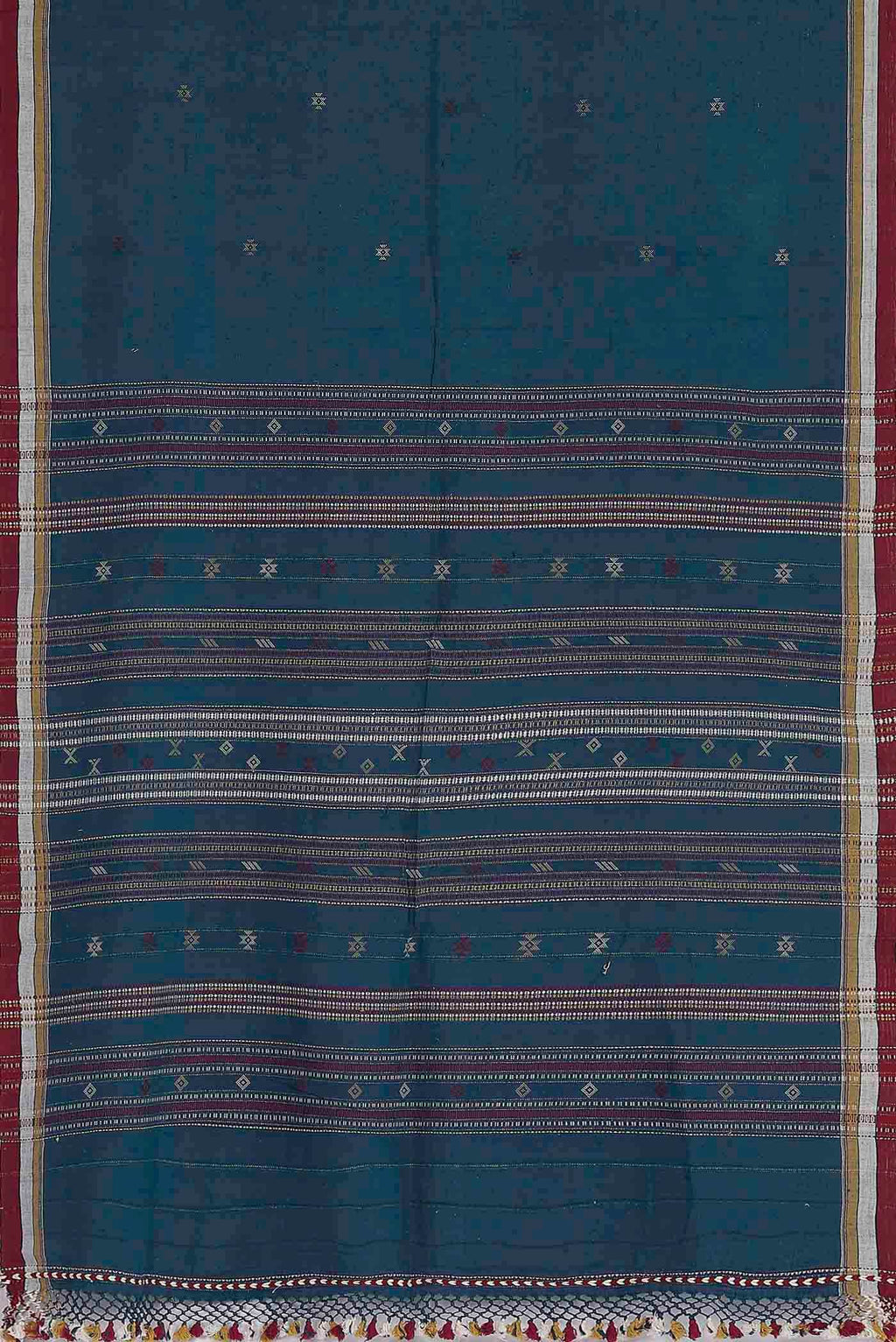 Blue Handloom Cotton Saree