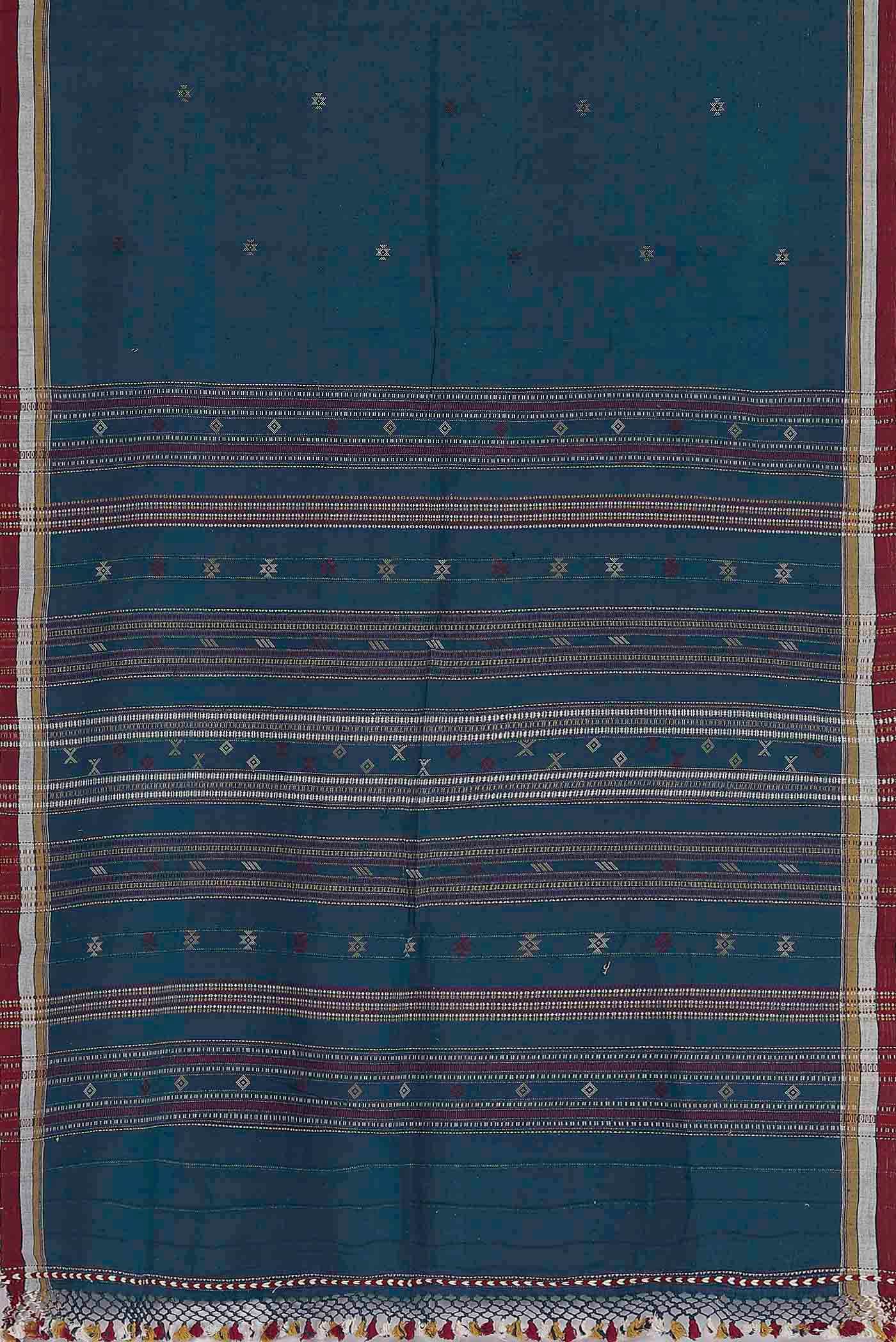 Blue Handloom Cotton Saree