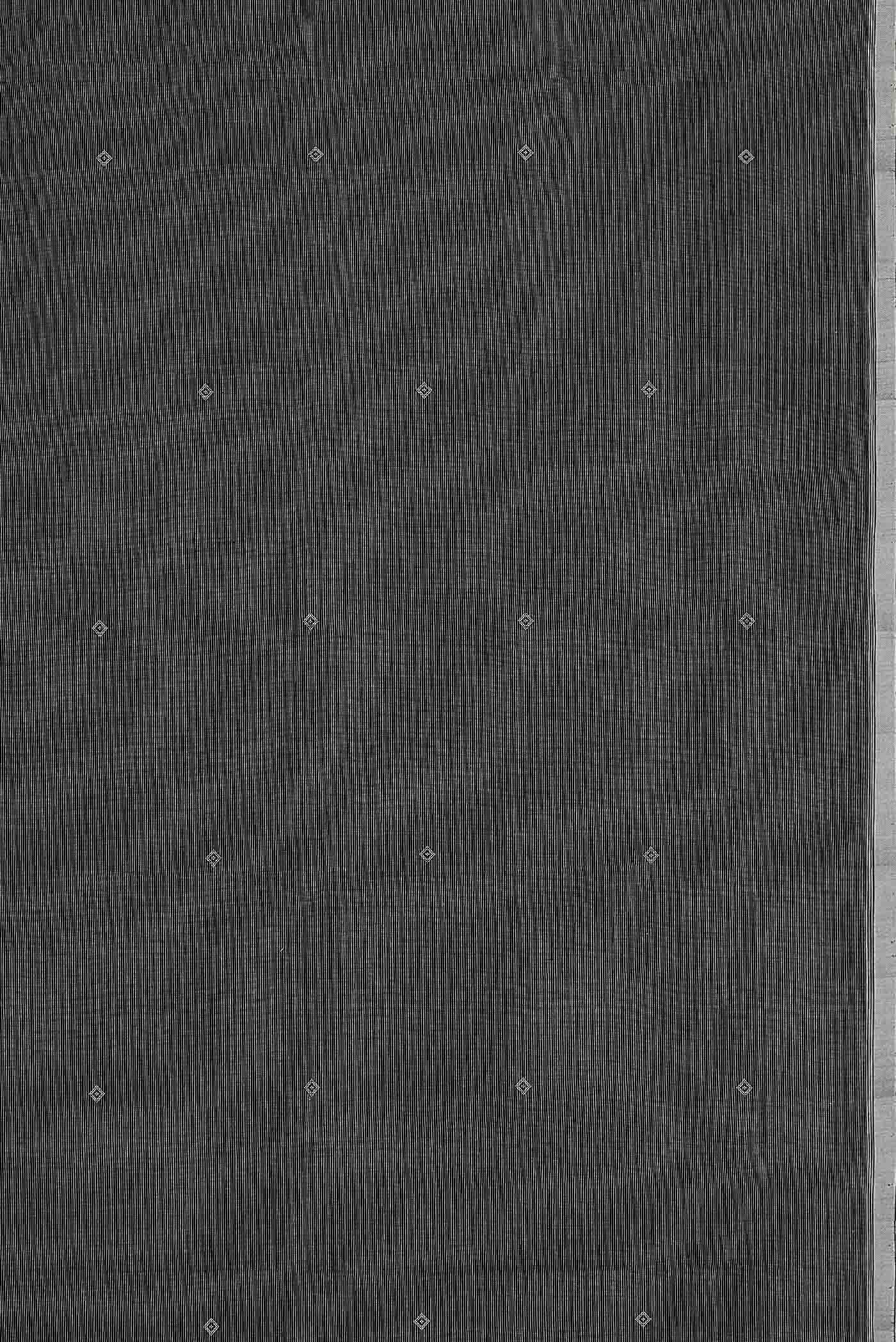 Black Handloom Cotton Saree