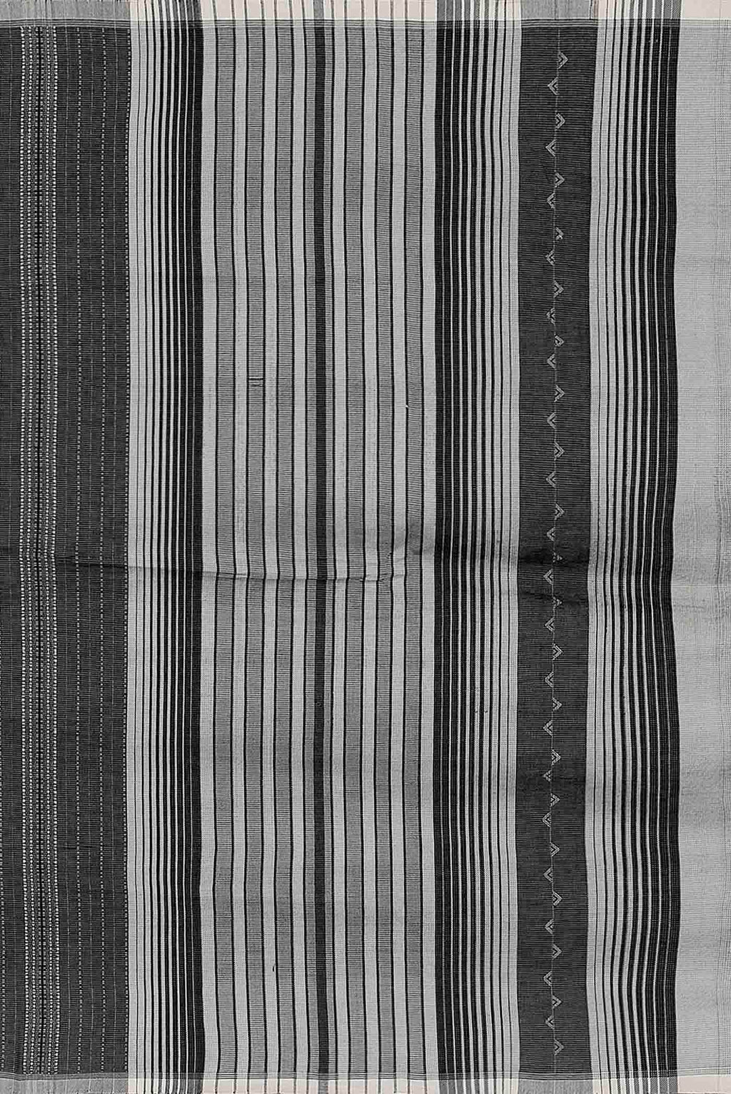 Black Handloom Cotton Saree