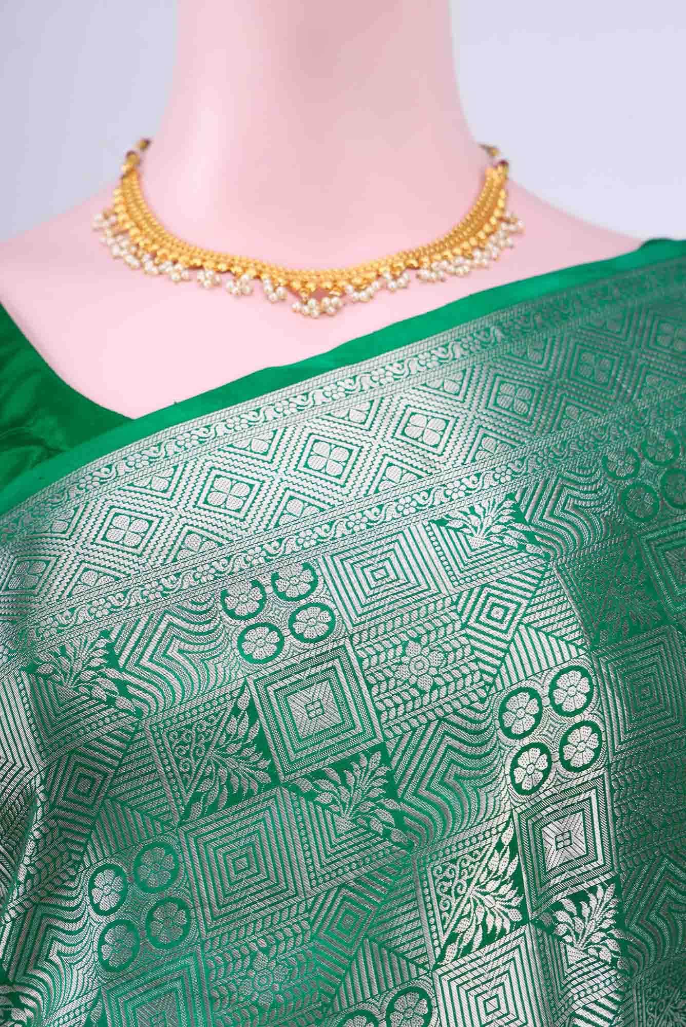 Green Banarasi Silk Saree