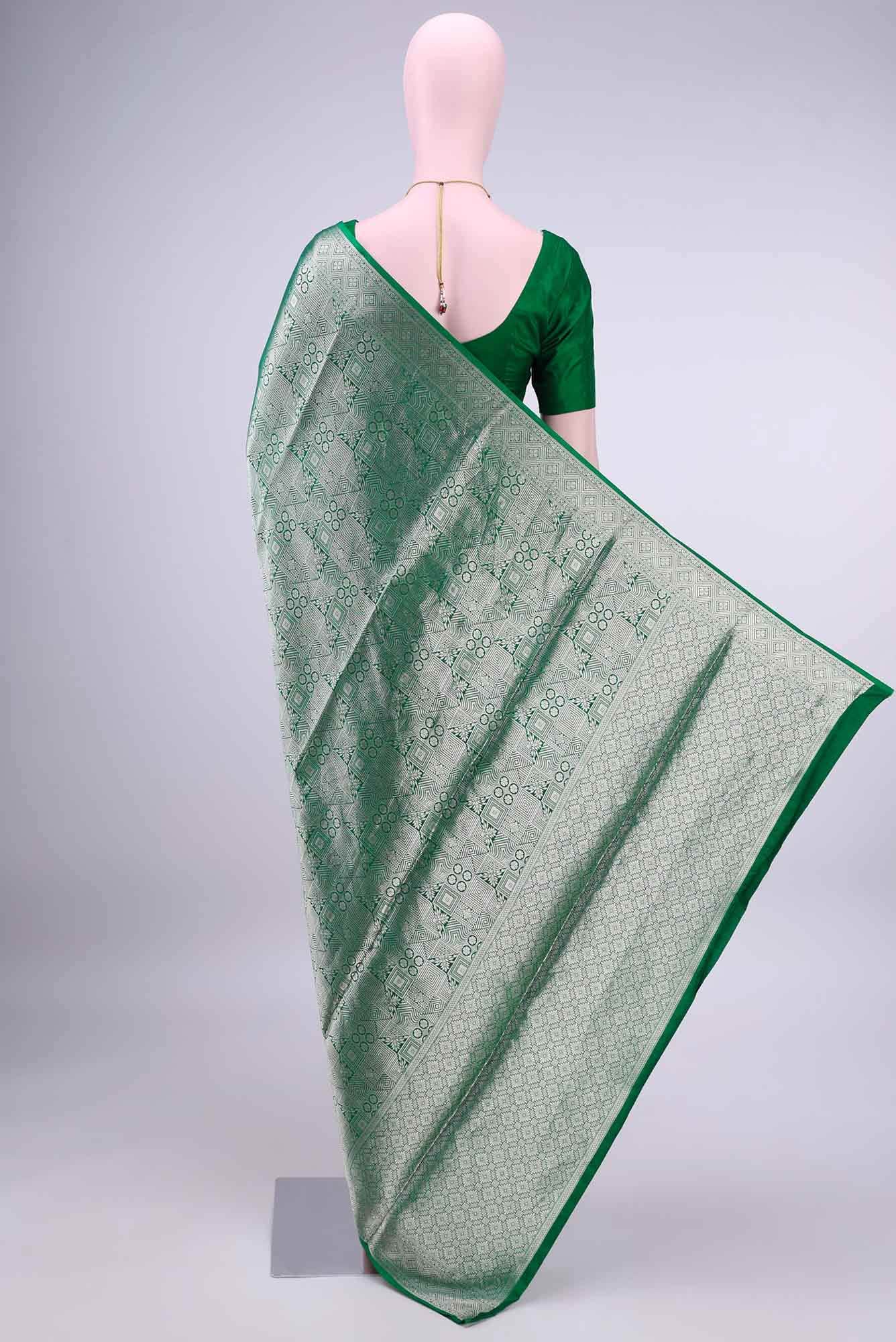 Green Banarasi Silk Saree