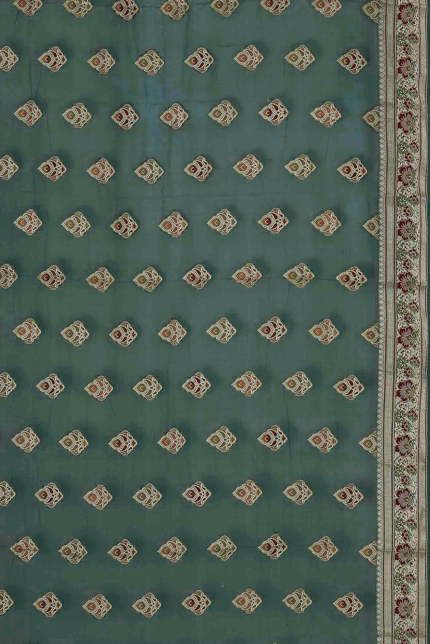 Green Banarasi Georgette Saree