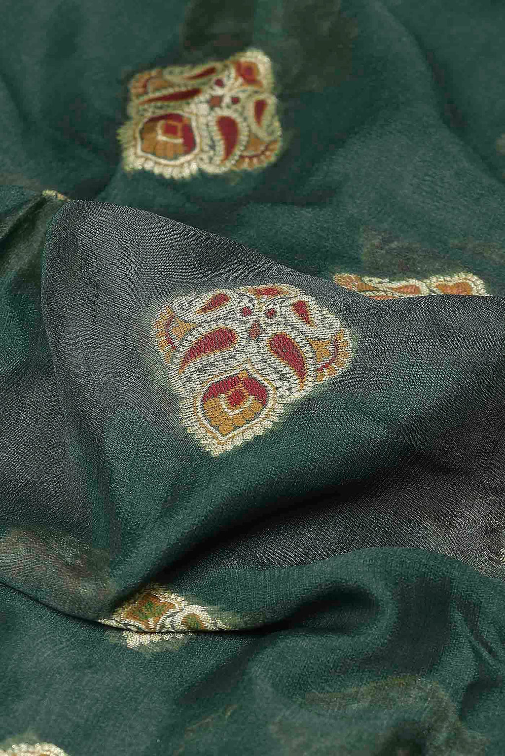 Green Banarasi Georgette Saree