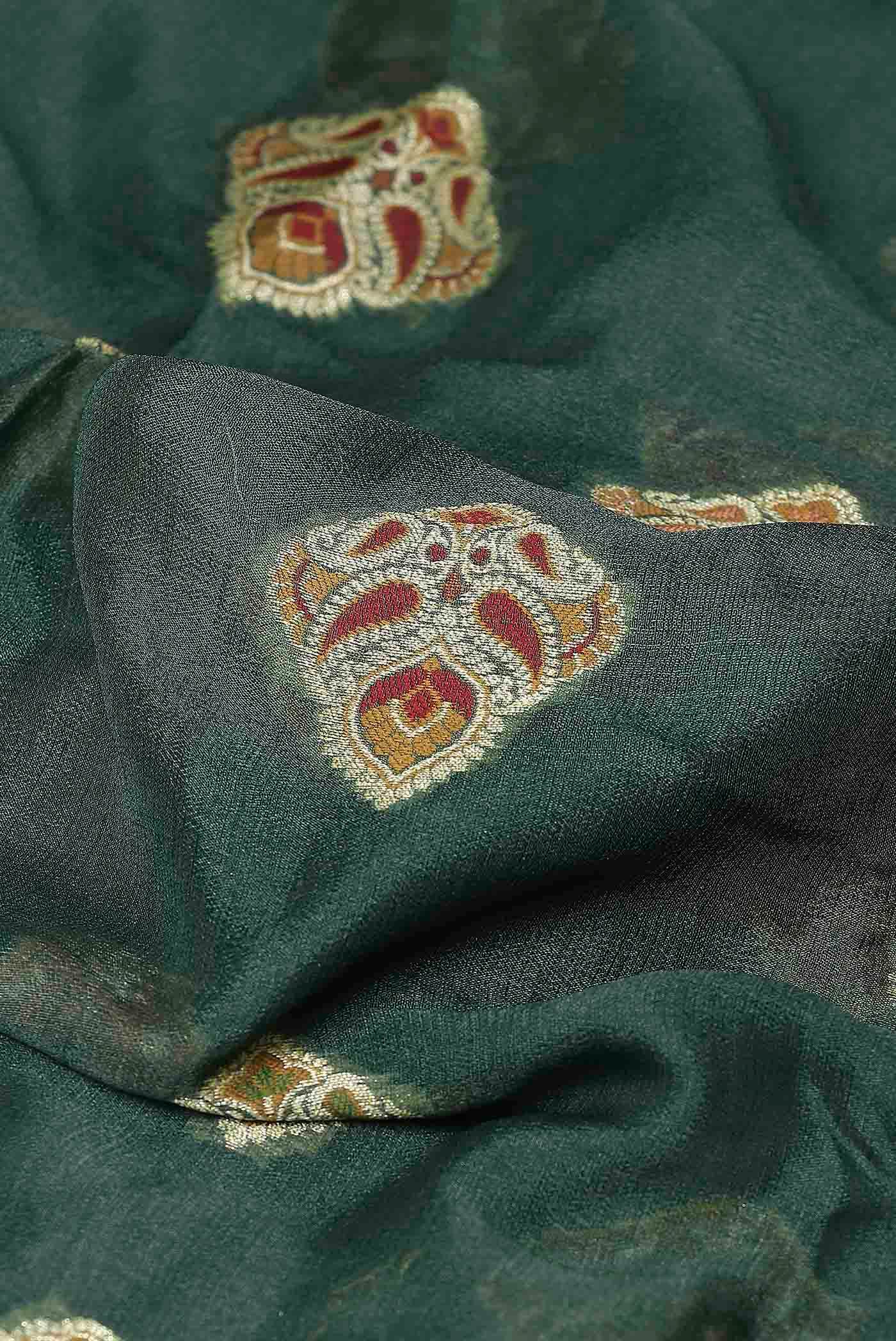 Green Banarasi Georgette Saree