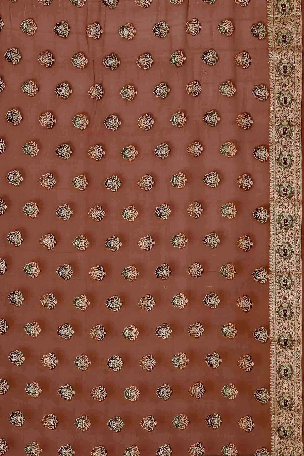 Brown Banarasi Georgette Saree