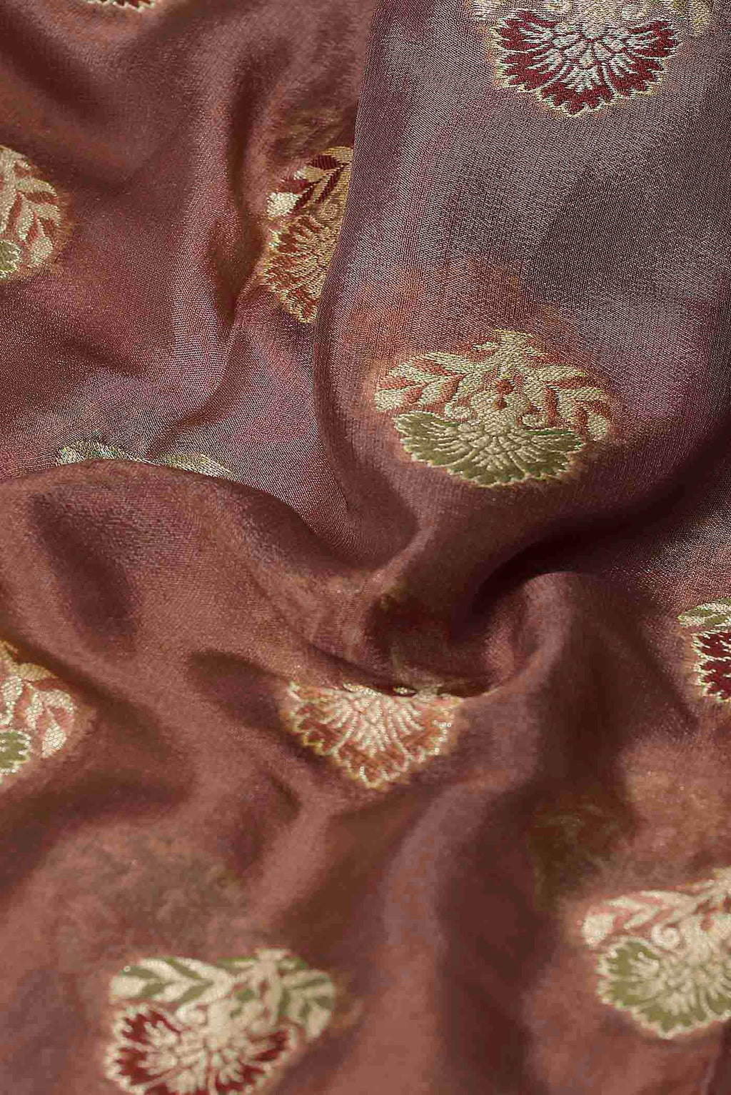 Brown Banarasi Georgette Saree