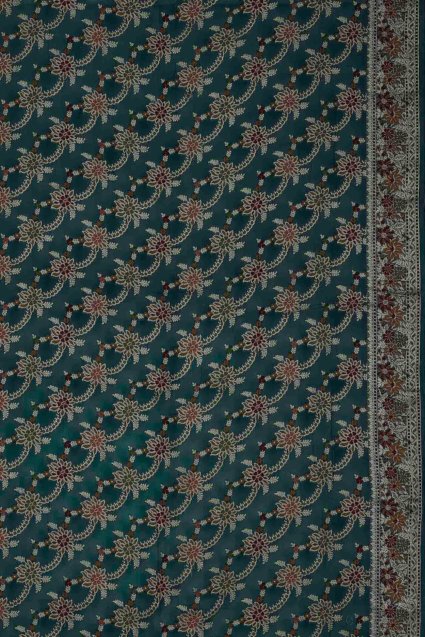 Blue Banarasi Georgette Saree